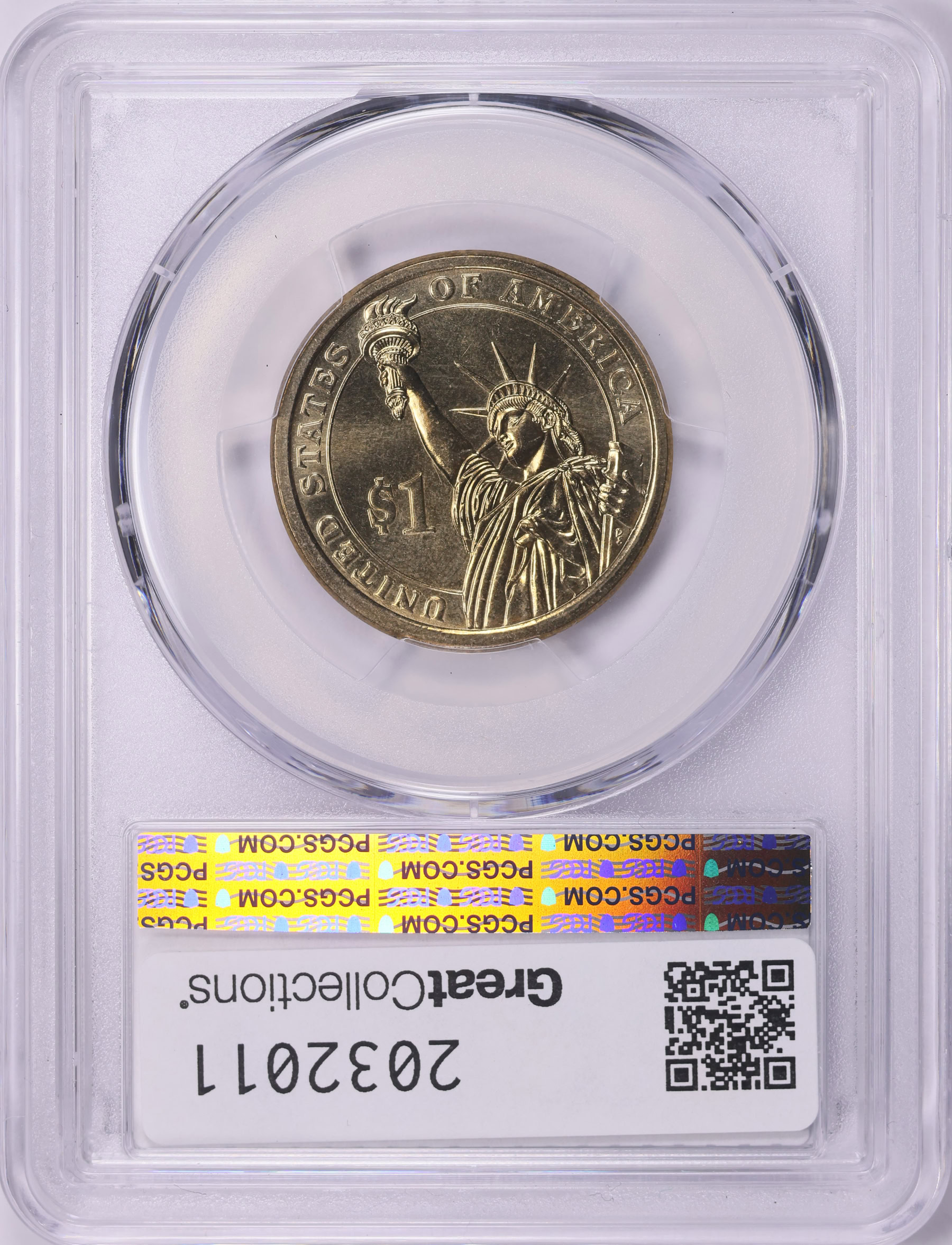Mint Error (2007) Presidential Dollar George Washington Missing