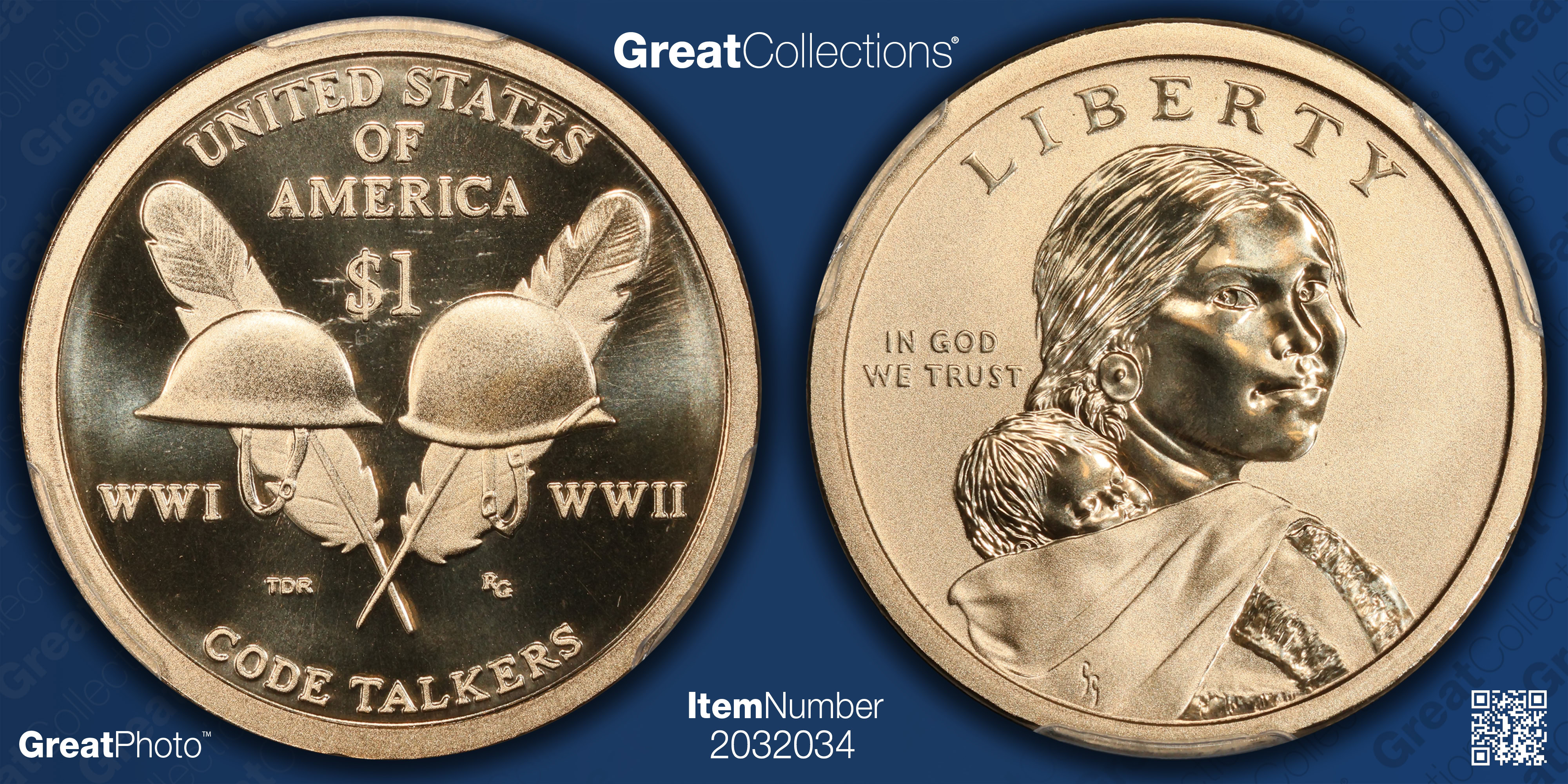 2016-S Sacagawea Dollar Wartime Code Talkers Enhanced Finish (From