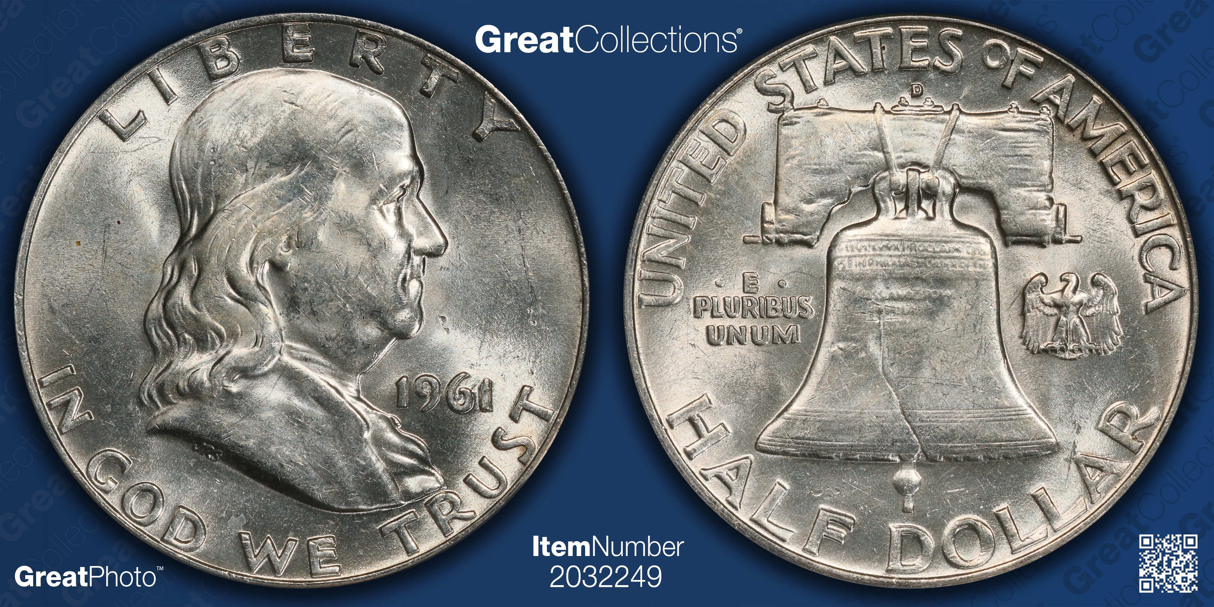 1961-D Franklin Half Dollar ANACS AU-58 (Item 2032249