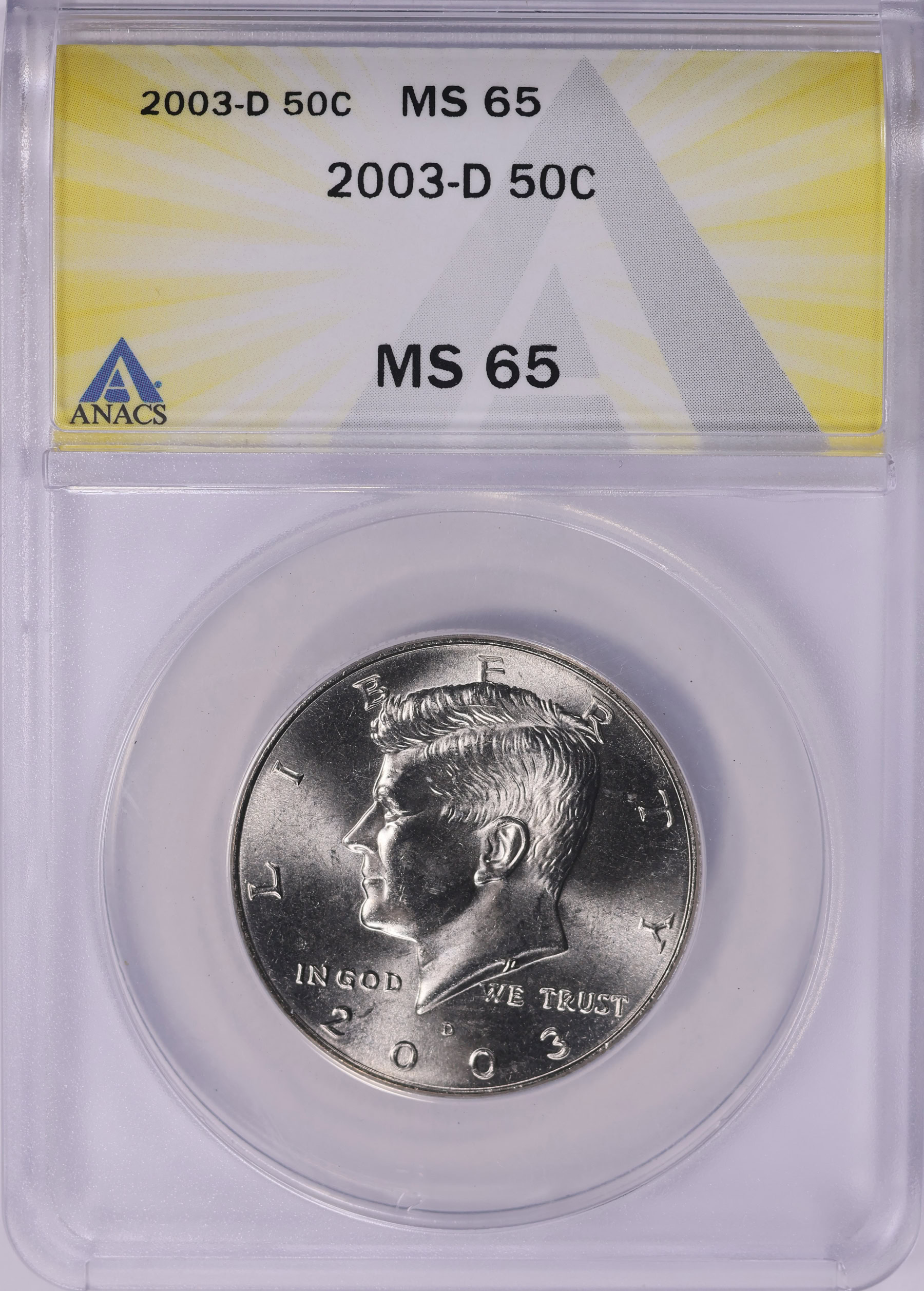 2003-D Kennedy Half Dollar ANACS MS-65 (Item 2032262