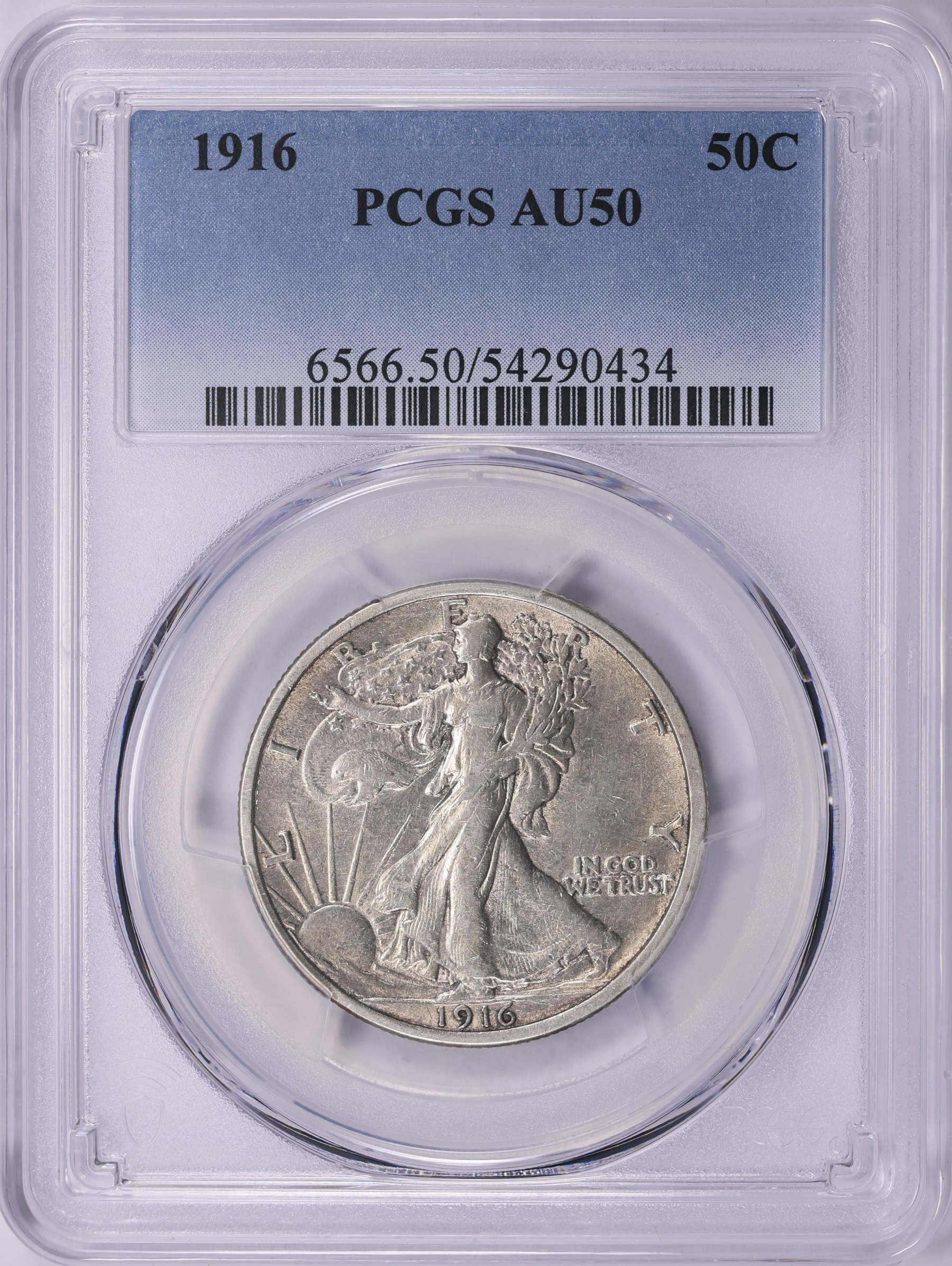 1916 Walking Liberty Half Dollar PCGS AU-50 (Item 2032579