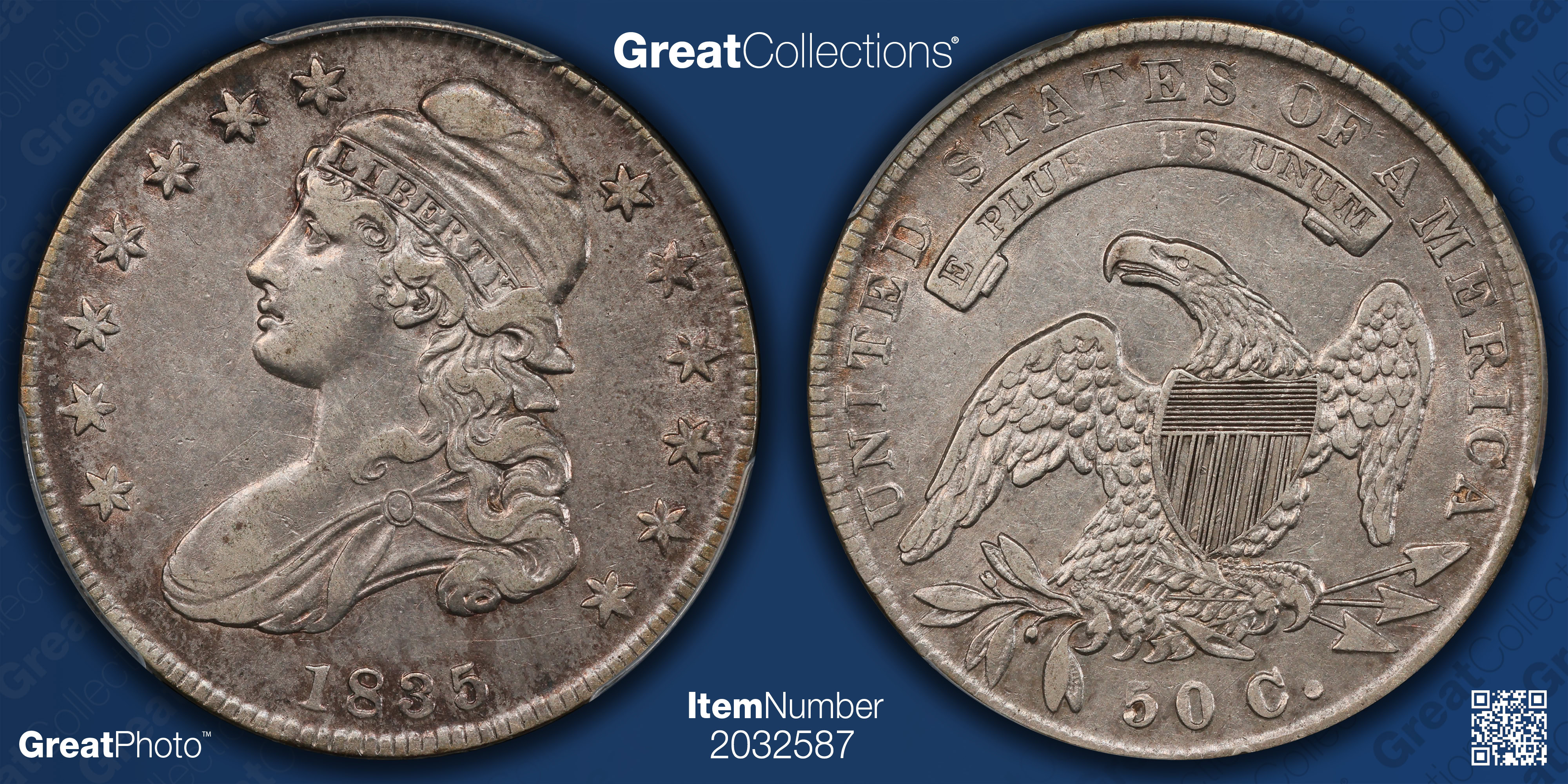 1835年イギリスGreat Britain1 1/2D銀貨PCGS高鑑定＆稀少 1835年