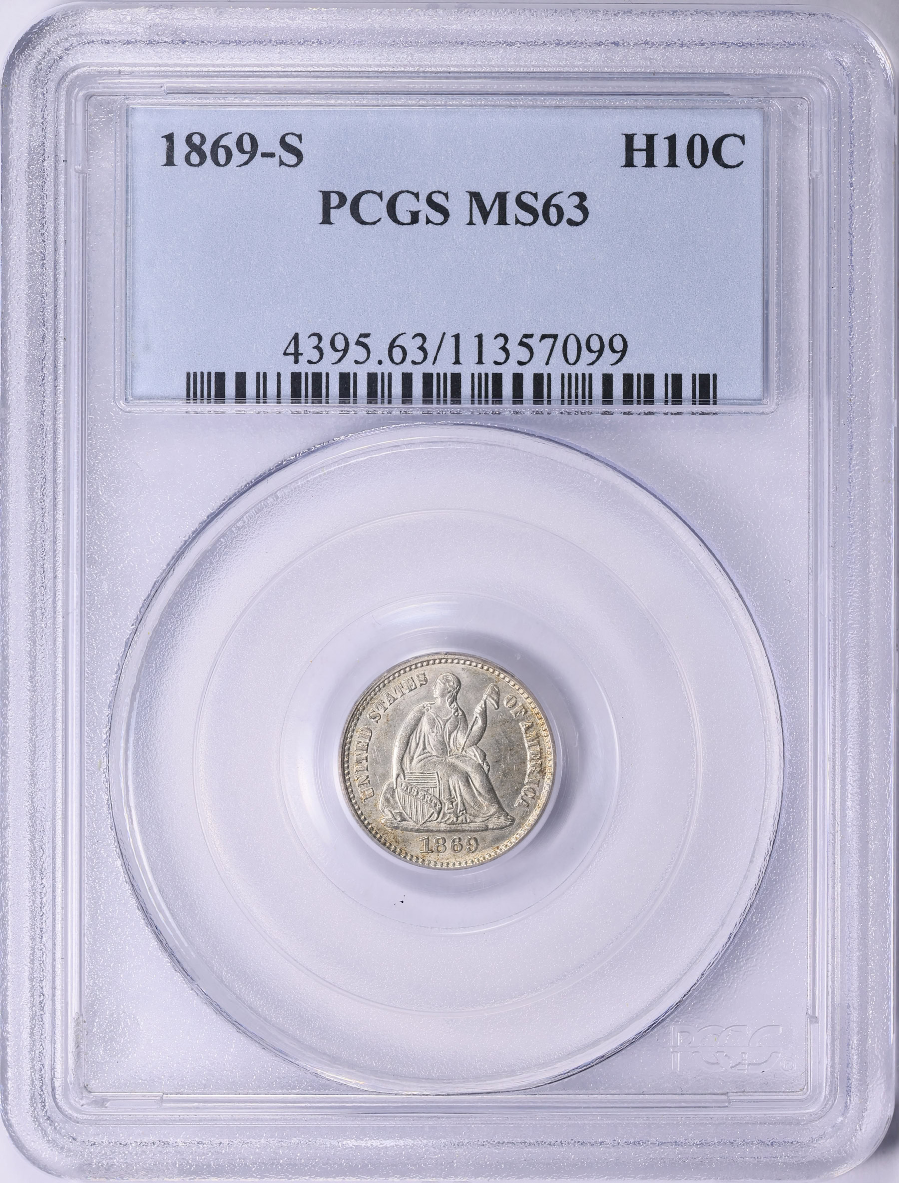 1869-S Seated Liberty Half Dime PCGS MS-63 (Item 2032924