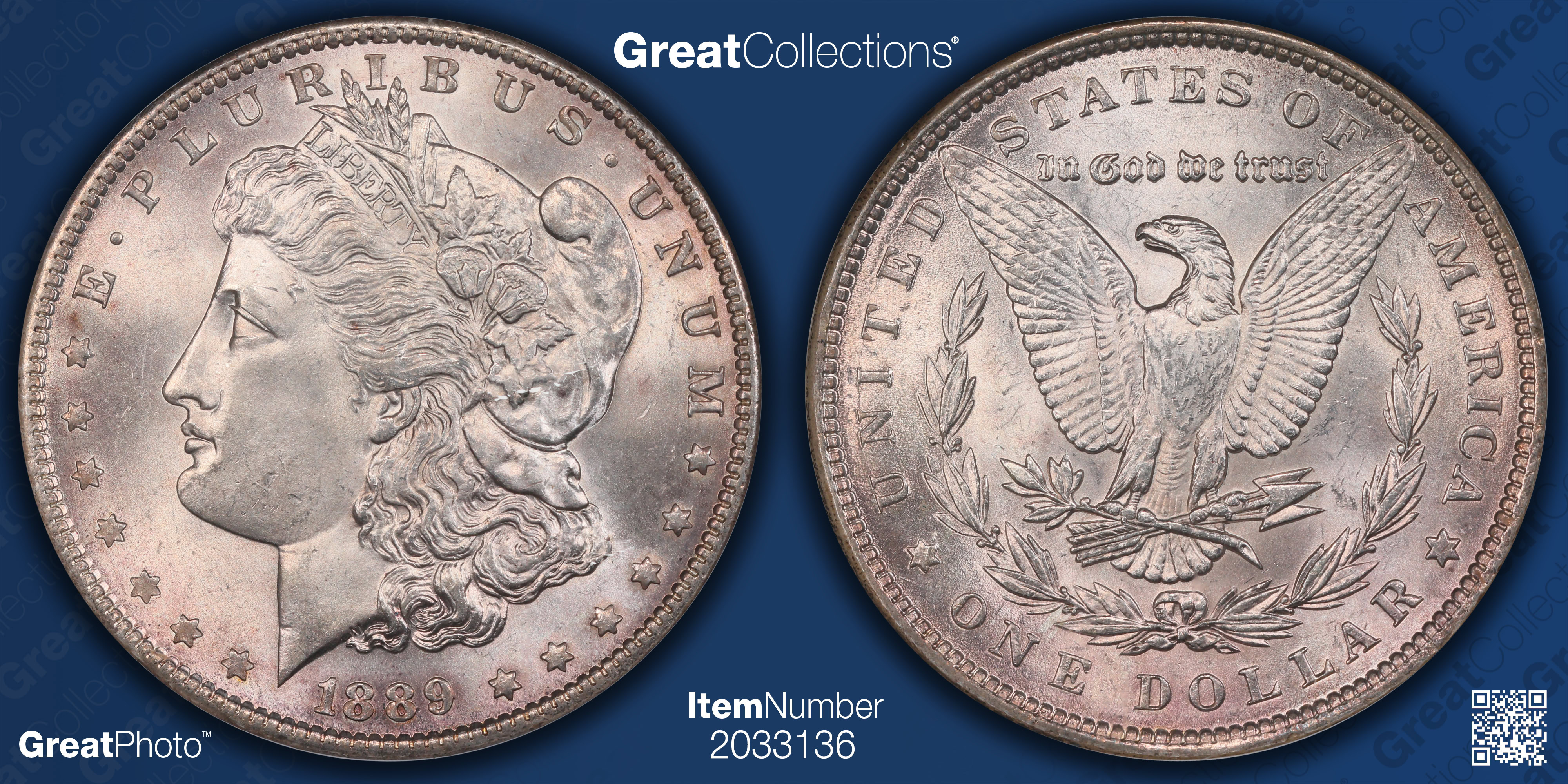 1889 Morgan Silver Dollar NGC MS-64 (Item 2033136