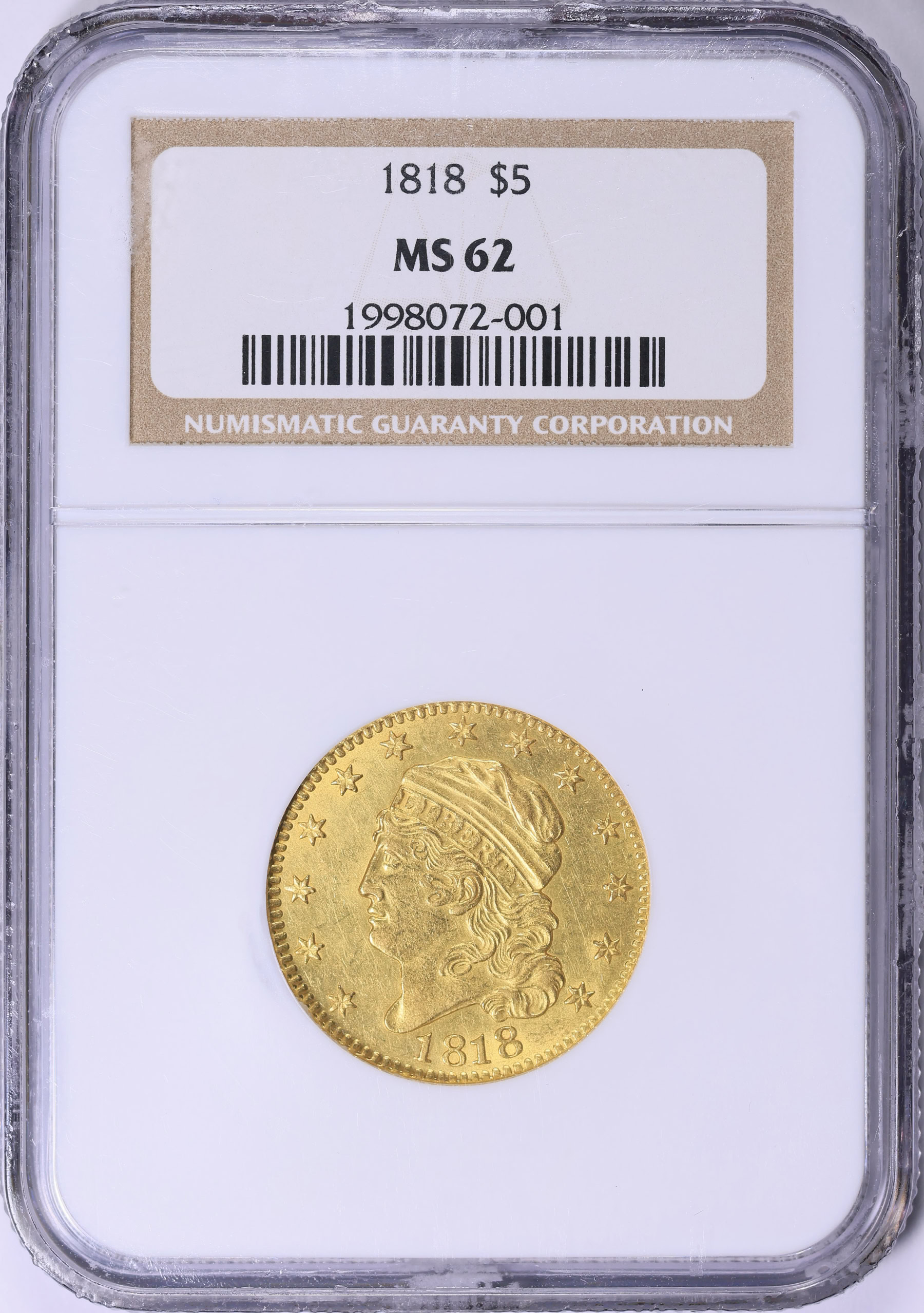1818 Capped Head Gold Half Eagle NGC MS-62 (Item 2033141