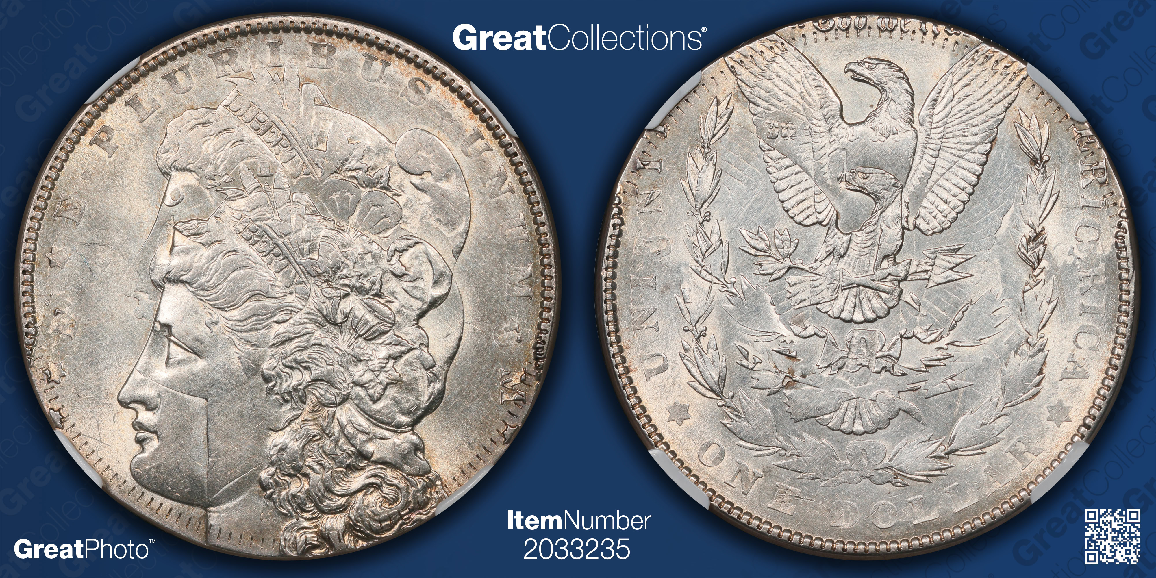 Mint Error 1887 Morgan Silver Dollar Double Struck 2nd Strike 25