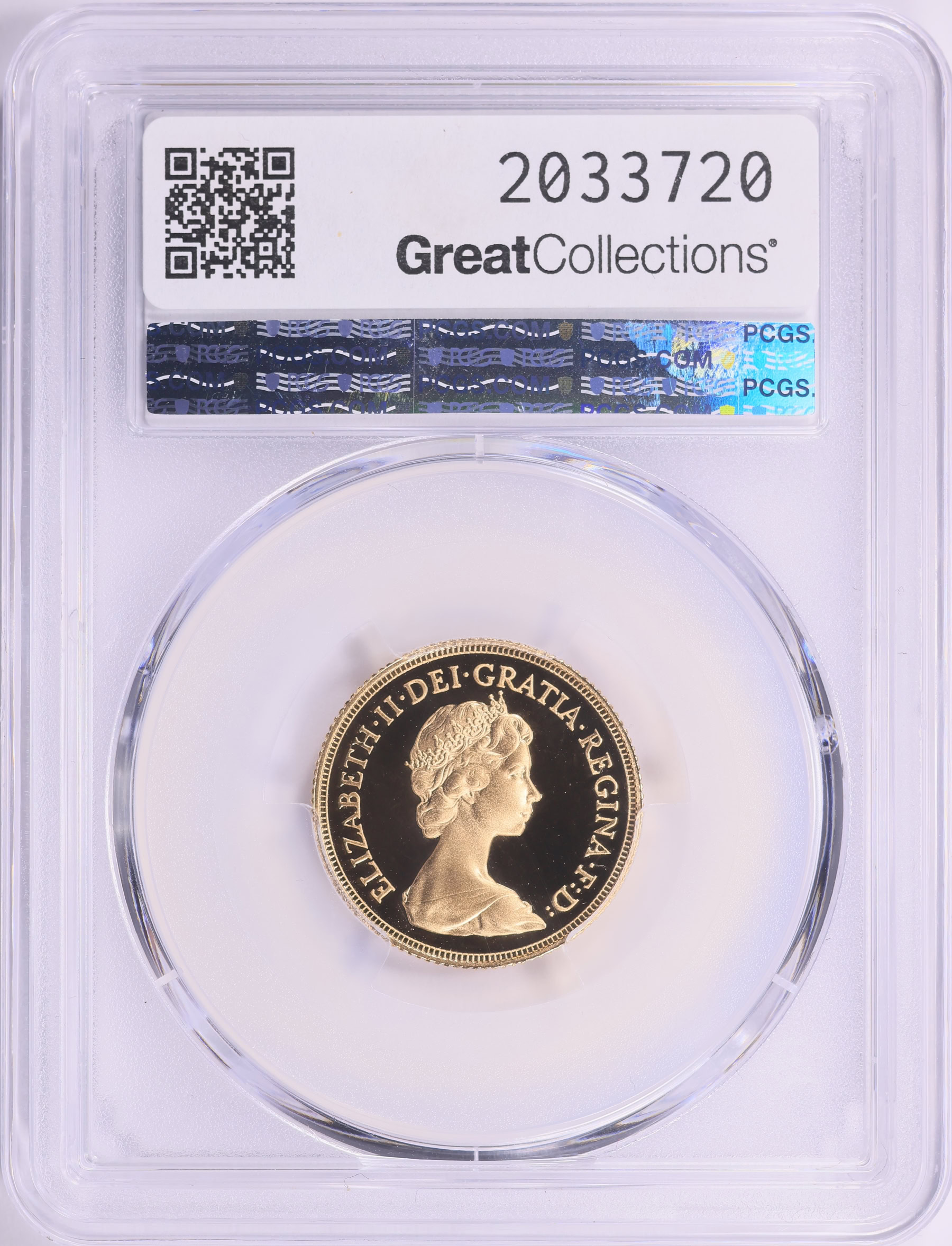 Great Britain 1982 Gold Sovereign St. George KM-919 With Case of