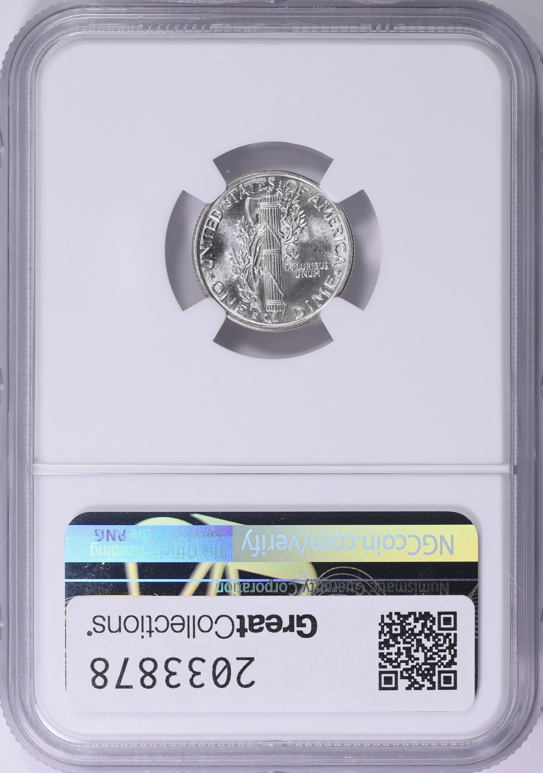 1942-S Mercury Dime NGC MS-65 FB (CAC Green) (Item 2033878