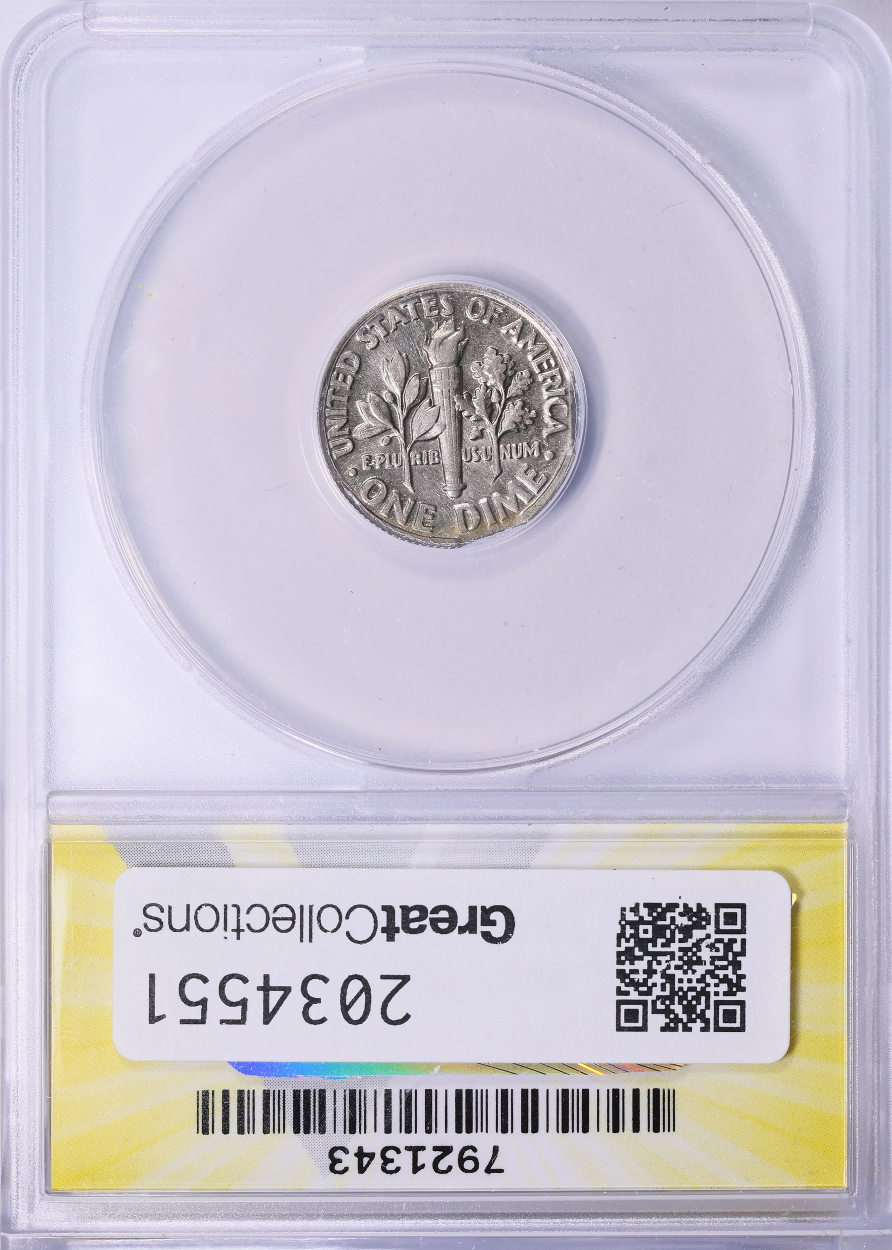 Mint Error 1996-P Roosevelt Dime Double Clip 2.24 Grams ANACS AU