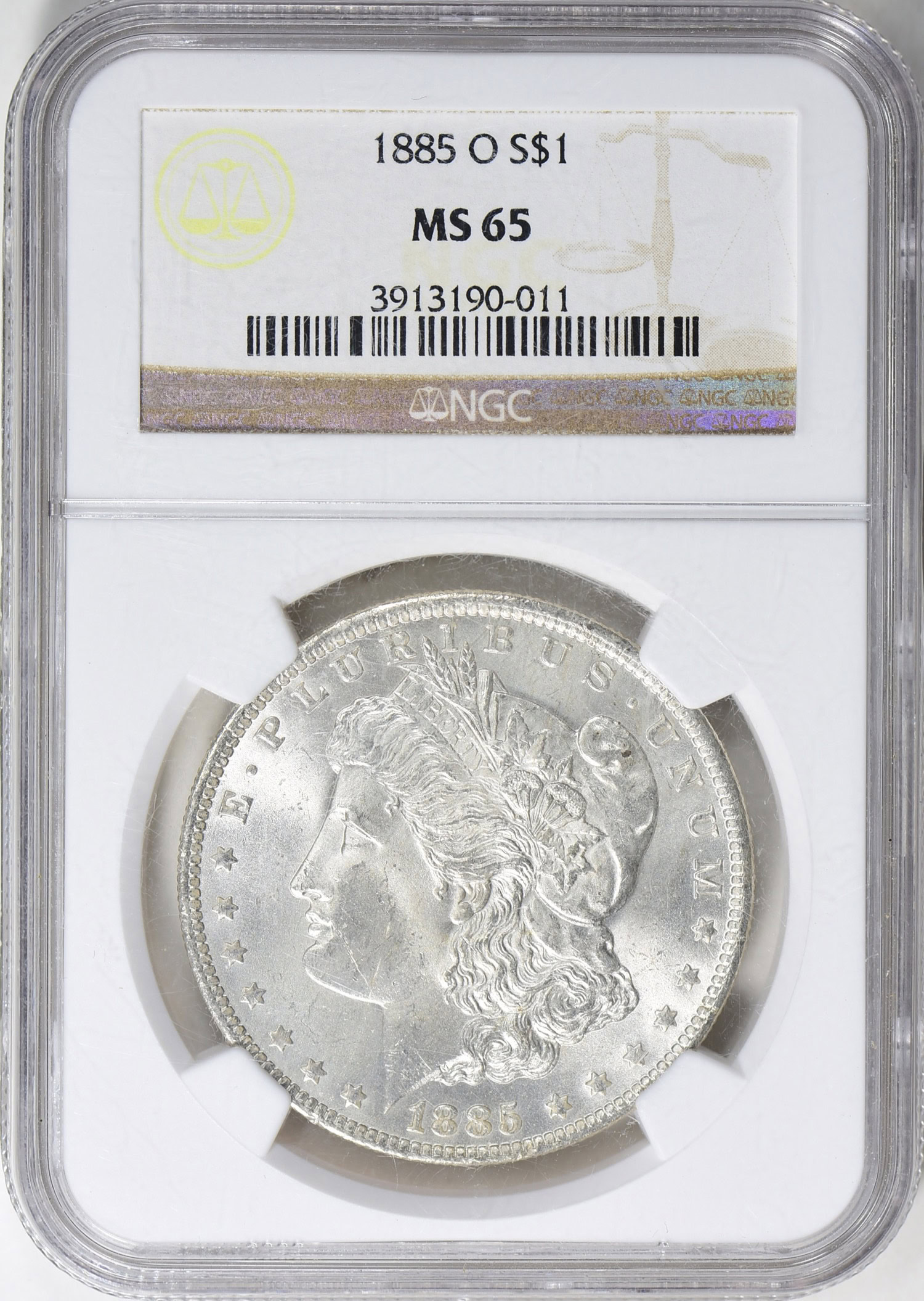 1885-O Morgan Silver Dollar NGC MS-65 (Item 2034657