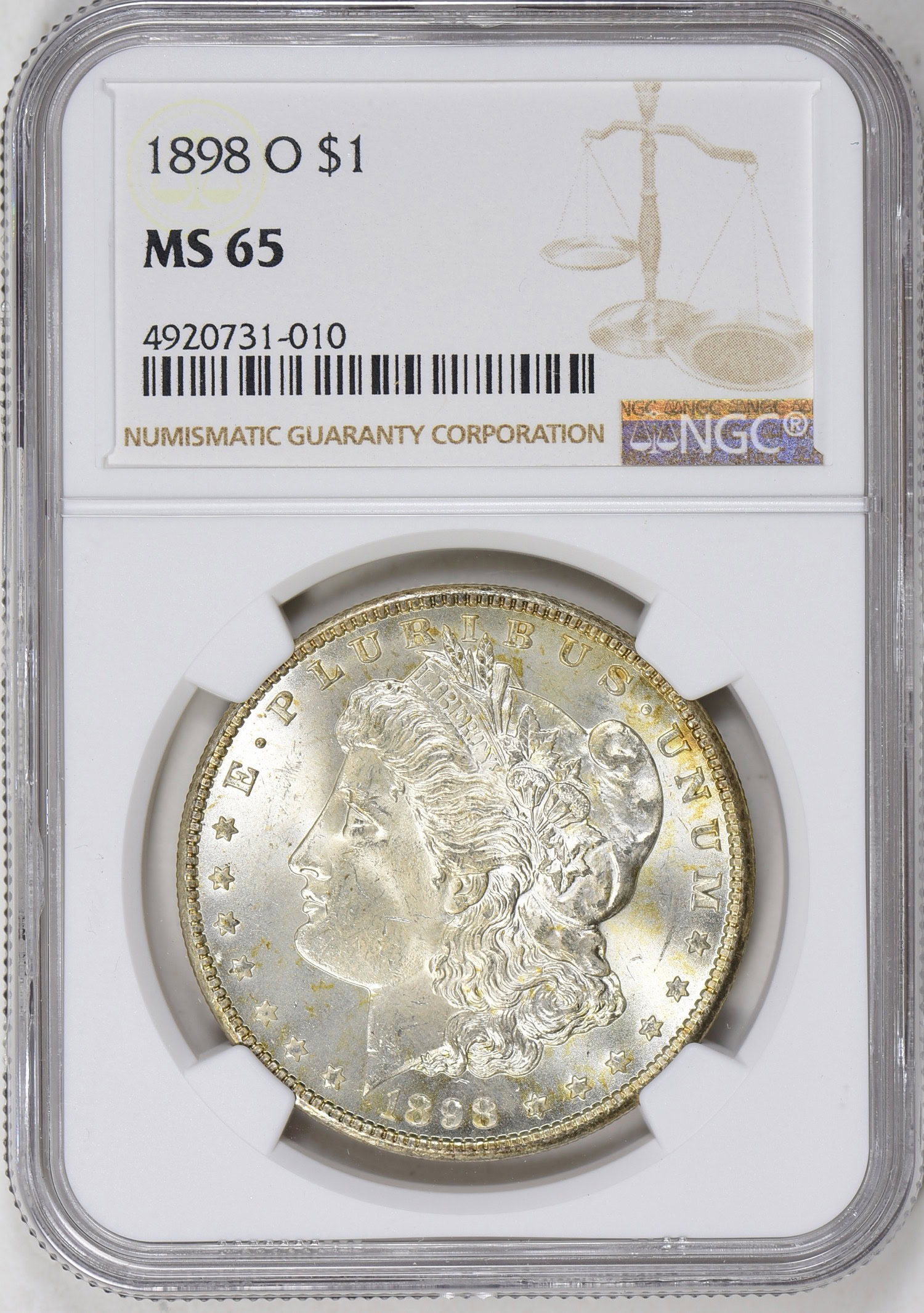1898-O Morgan Silver Dollar NGC MS-65 (Item 2034677