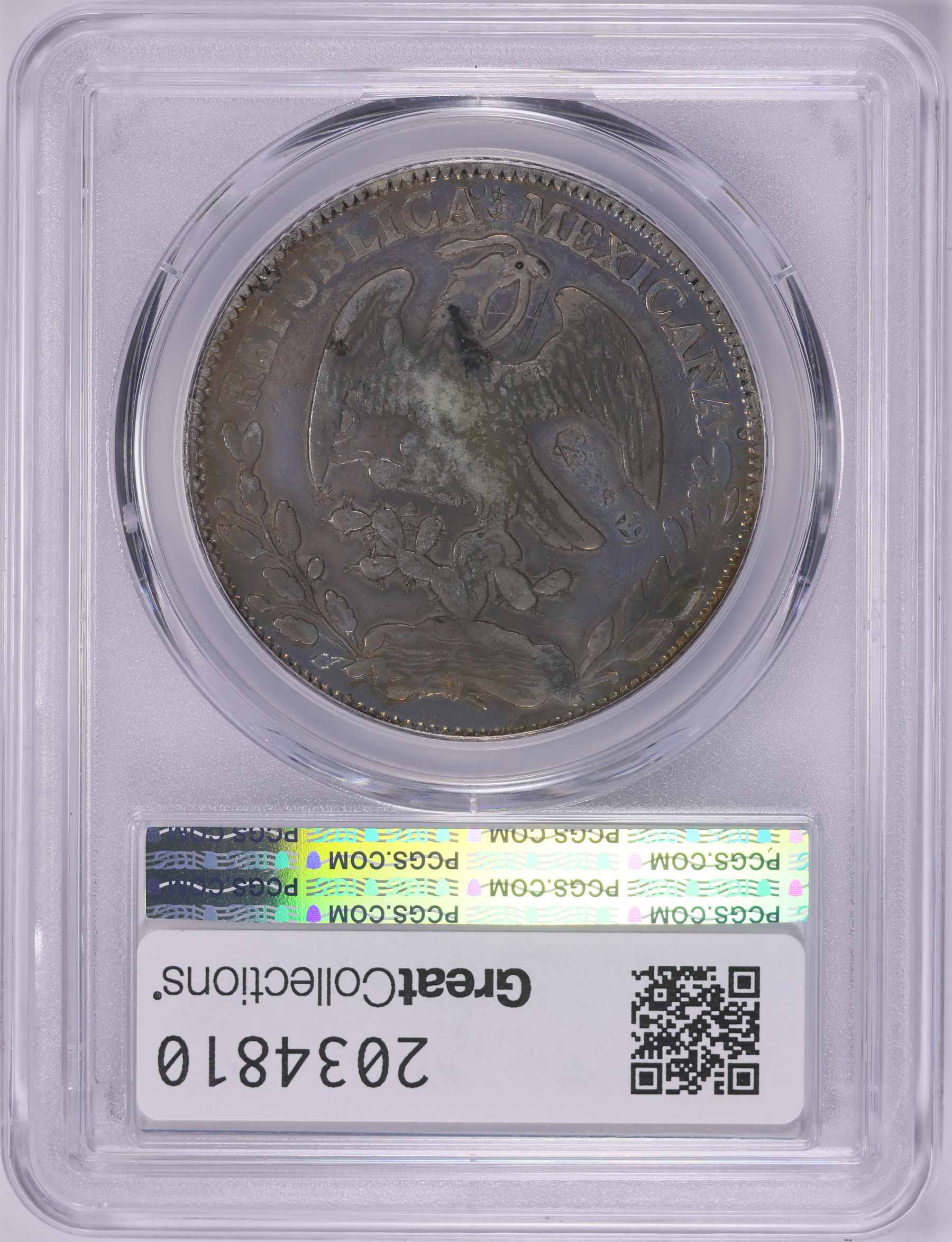 Mexico 1881-Zs JS Silver 8 Reales KM-377.13 PCGS Genuine VF
