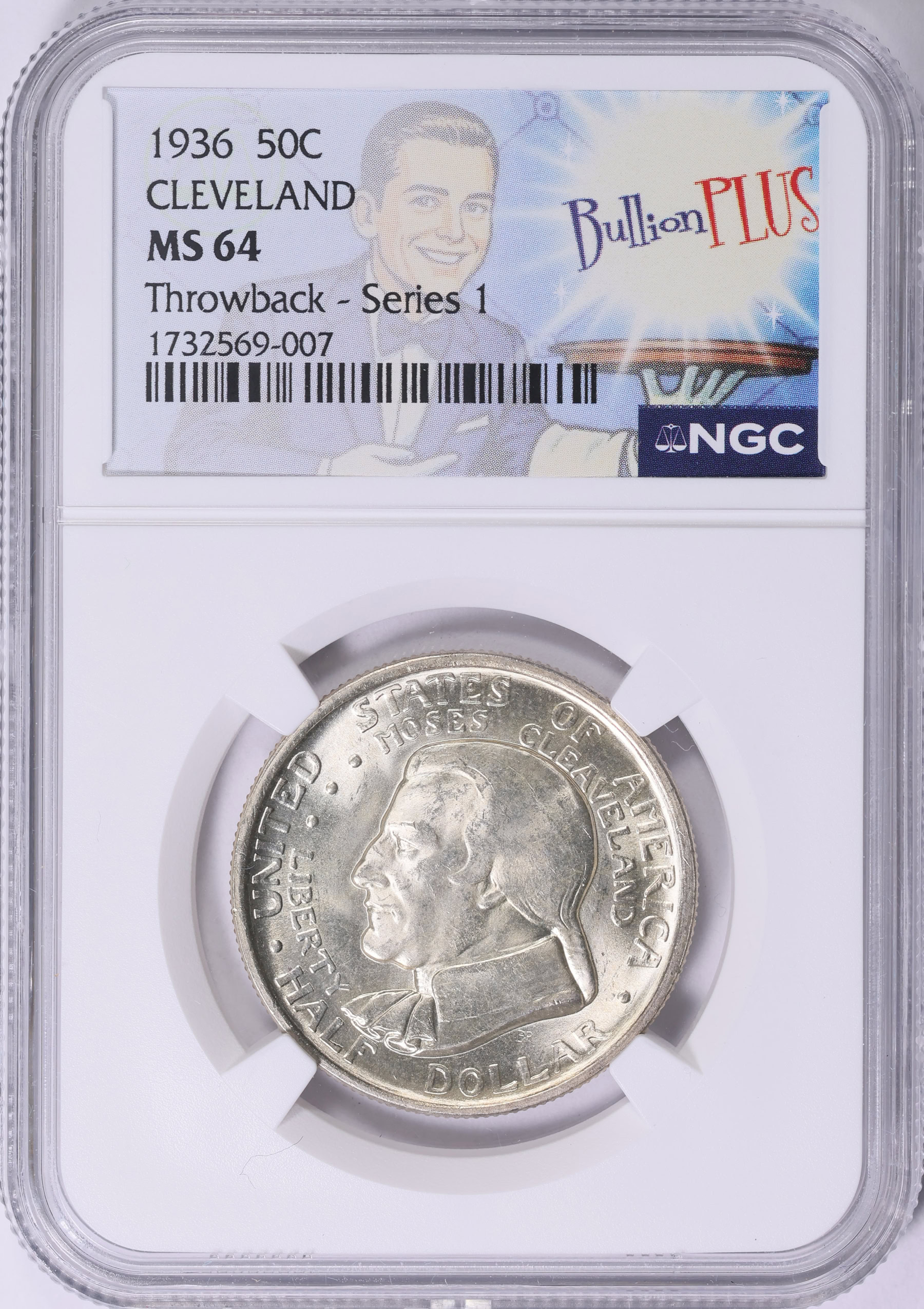 1936 Cleveland Centennial/Great Lakes Exposition Half Dollar NGC