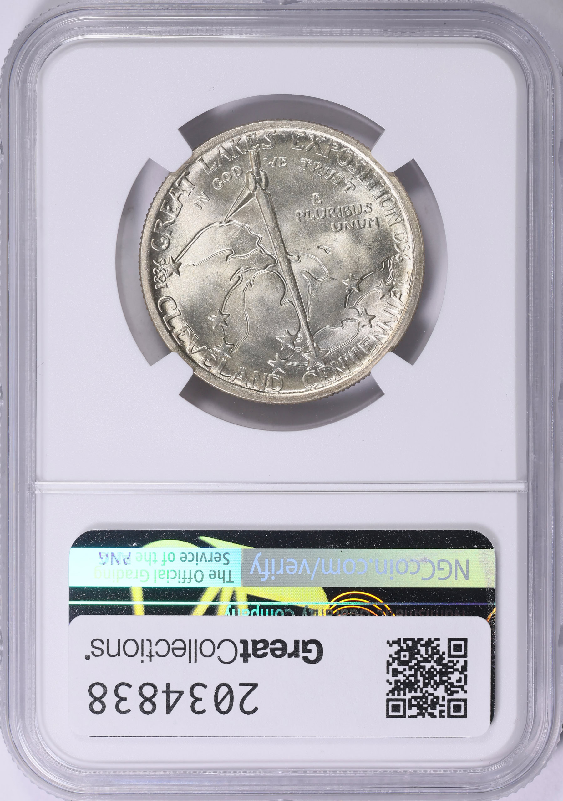 1936 Cleveland Centennial/Great Lakes Exposition Half Dollar NGC