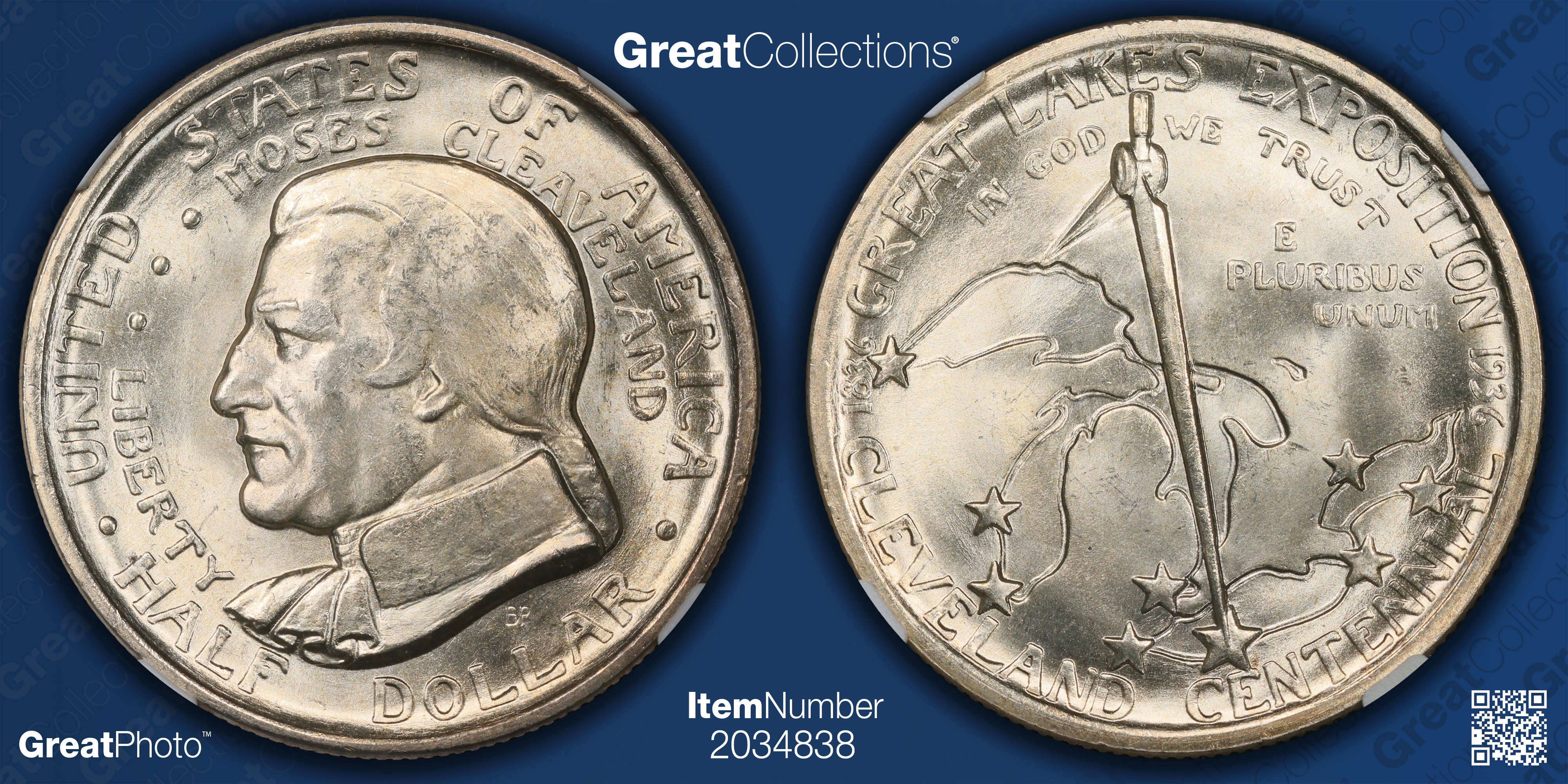1936 Cleveland Centennial/Great Lakes Exposition Half Dollar NGC
