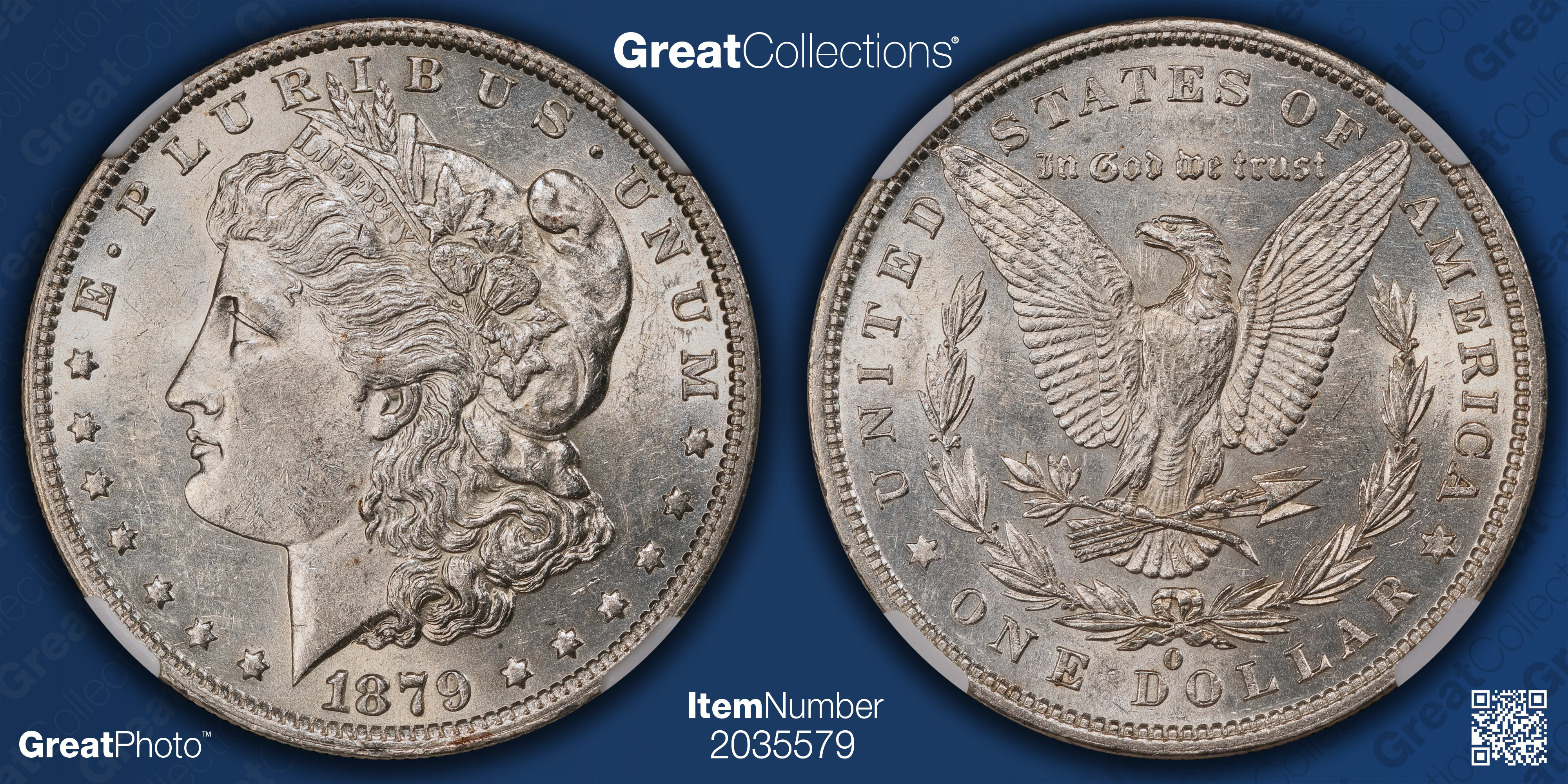 1879-O Morgan Silver Dollar NGC AU-55 (Item 2035579