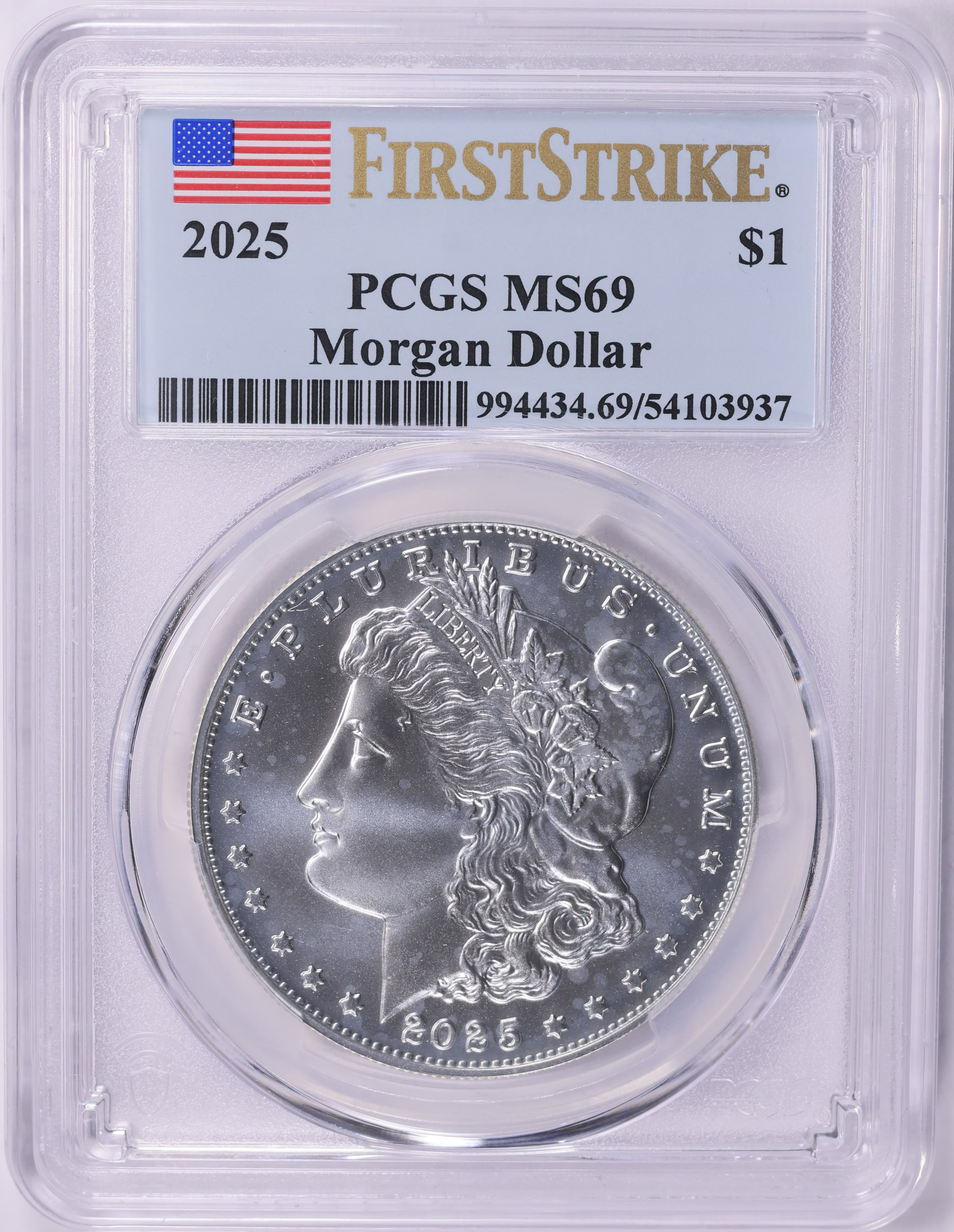 2025 Morgan Silver Dollar First Strike PCGS MS-69 | PCGS Cert