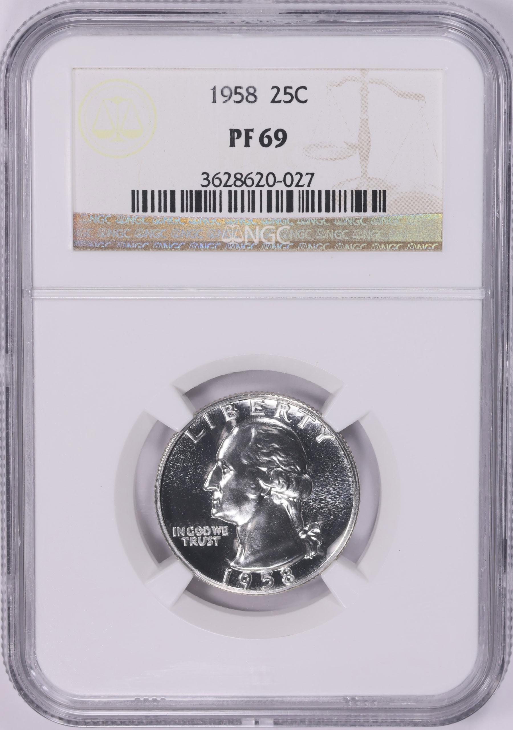 1958 Washington Quarter NGC Proof-69 (Item 2036096) | GreatCollections ...