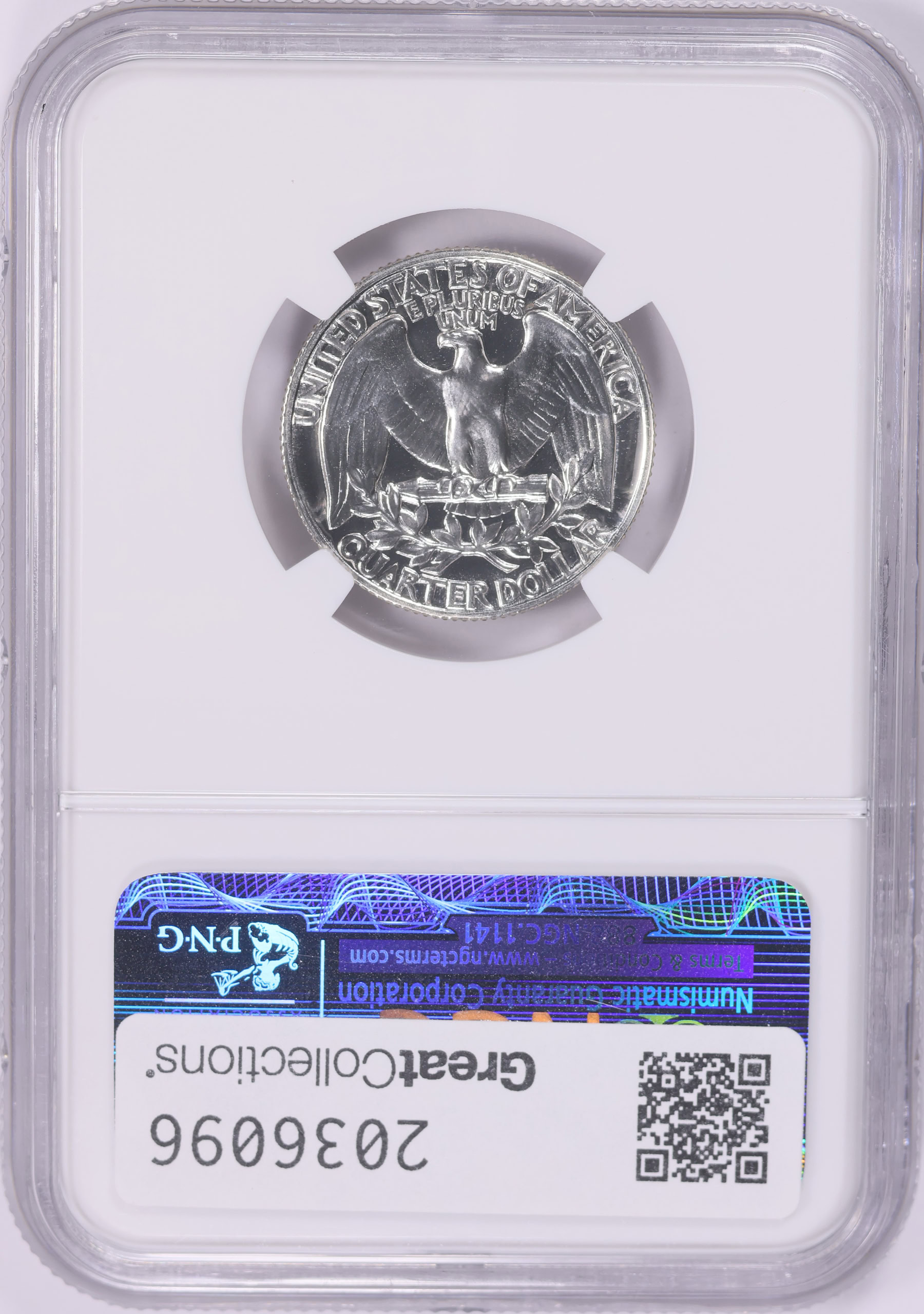 1958 Washington Quarter NGC Proof-69 (Item 2036096) | GreatCollections ...