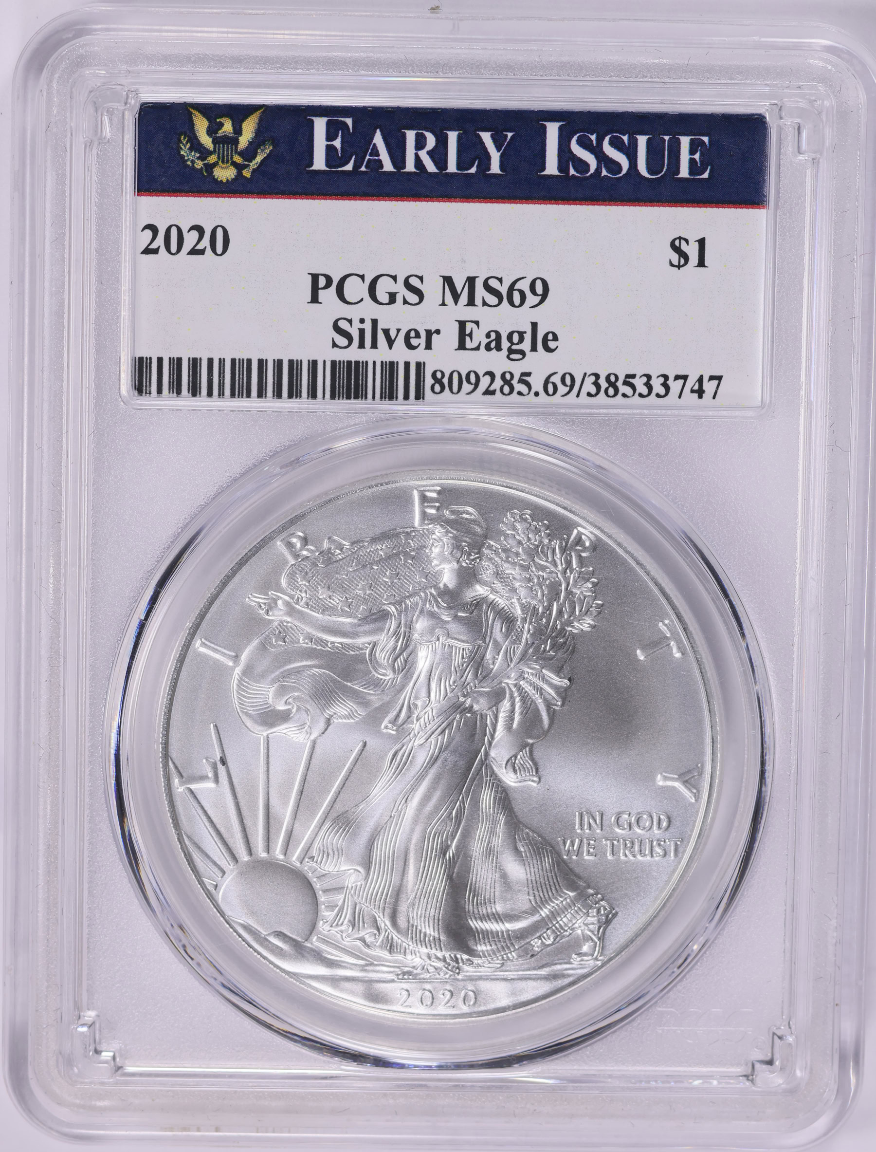 2020 $1 Silver Eagle Early Issue PCGS MS-69 (Item 2036354