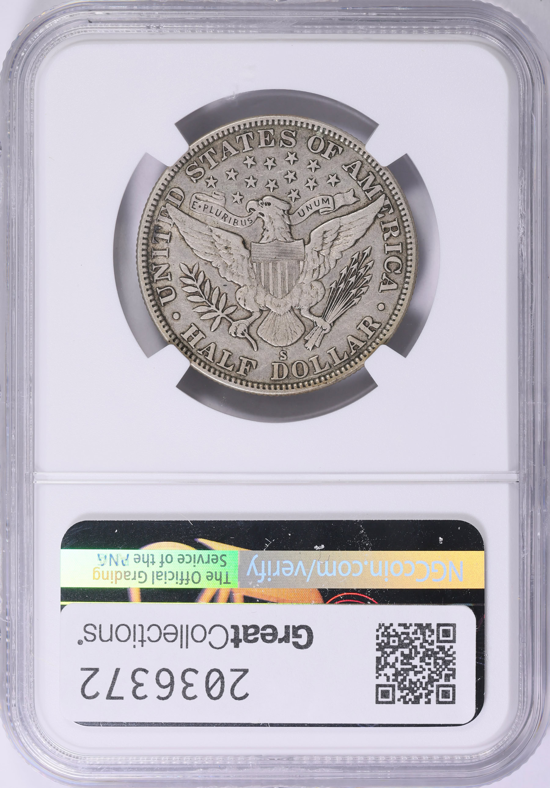 1914-S Barber Half Dollar NGC VF-35 (Item 2036372