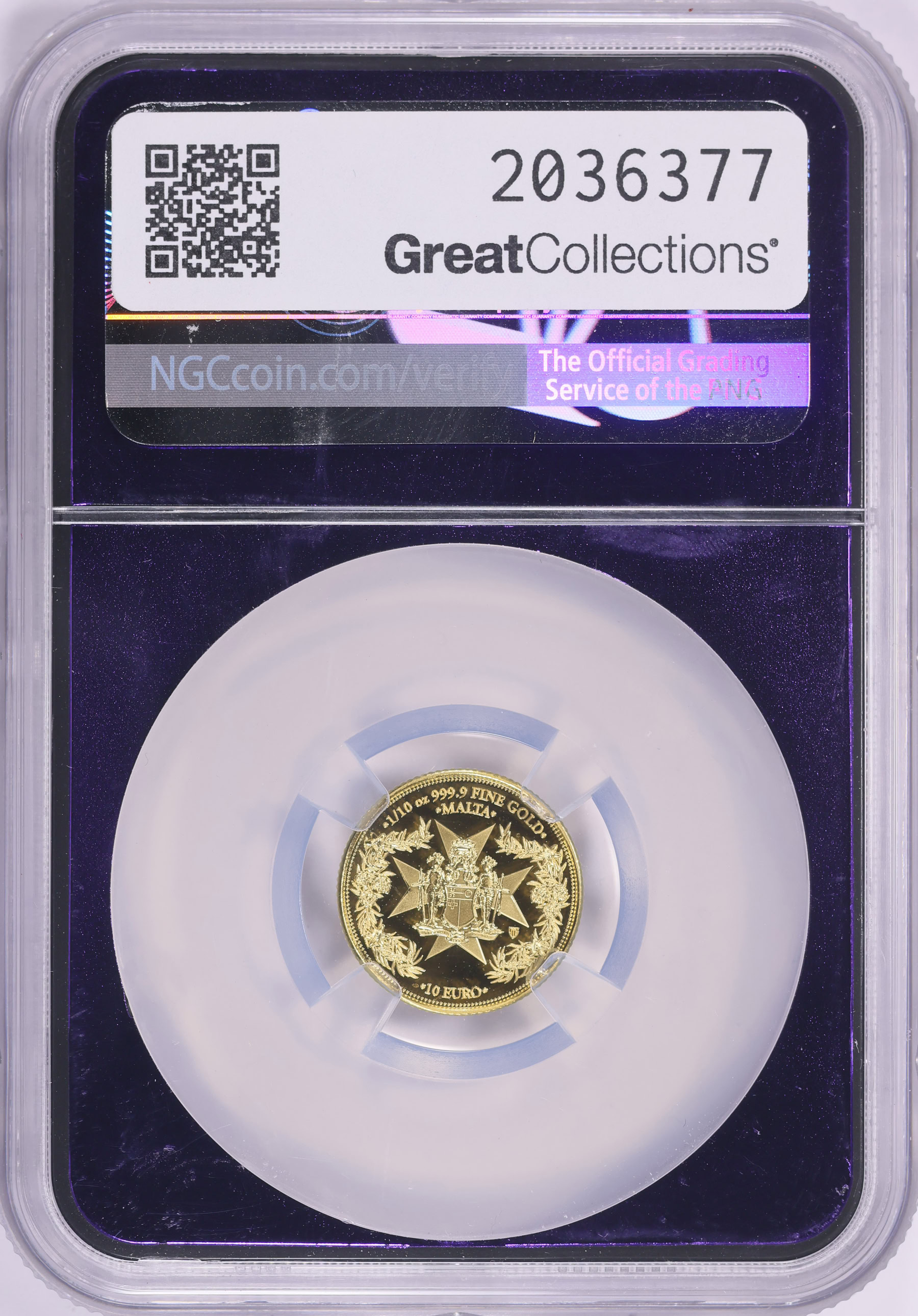 スターアライアンス ゴールド マグネット Malta 2025 Gold €10 Golden Eagle NGC MS-70 (Metallic Purple Frame