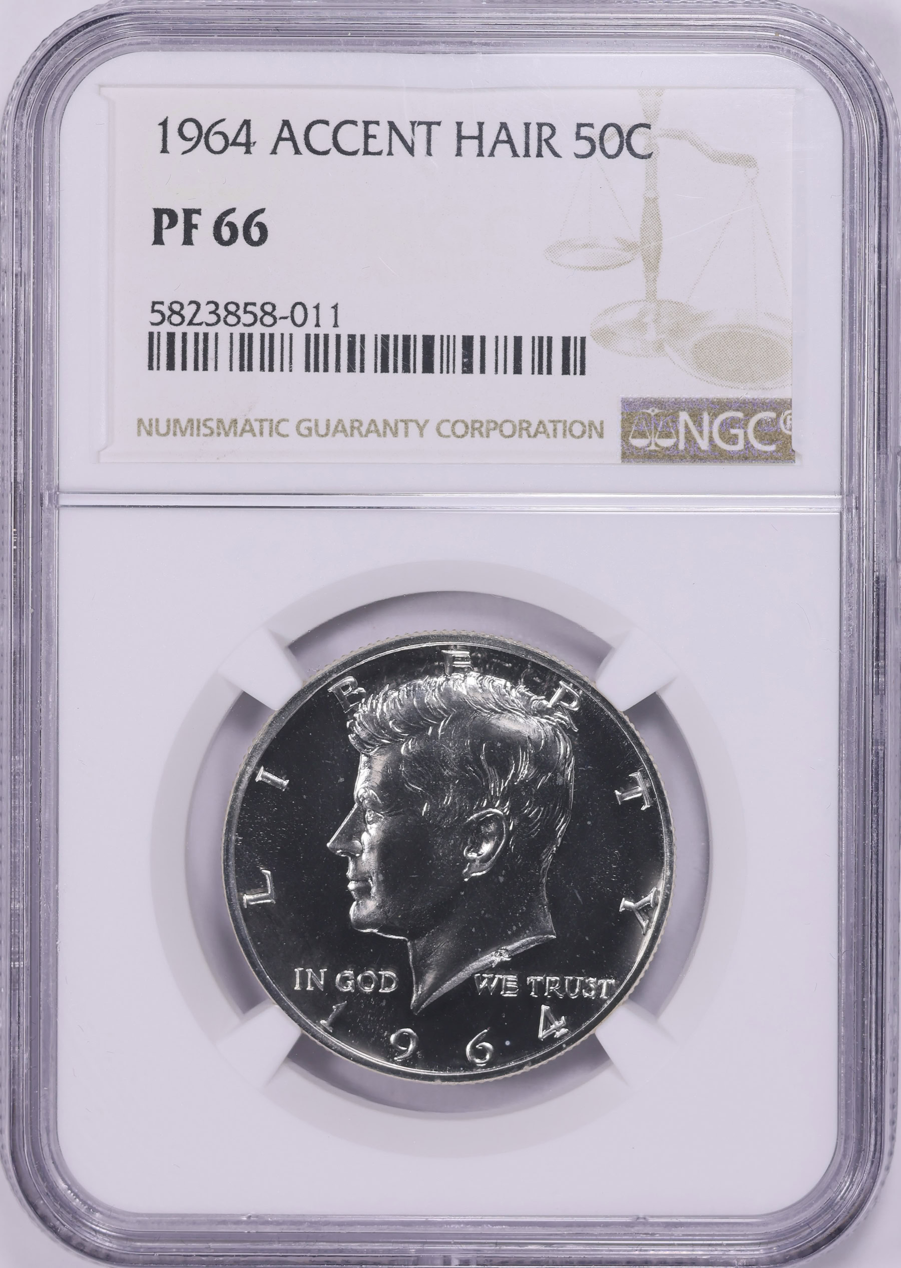 1964 Kennedy Half Dollar Accented Hair NGC Proof-66 (Item 2036511