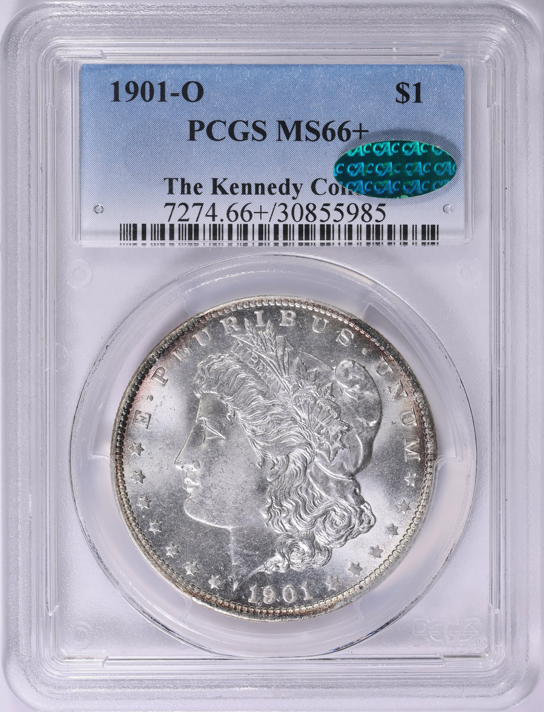 1901-O Morgan Silver Dollar PCGS MS-66+ (CAC Green) (The Kennedy