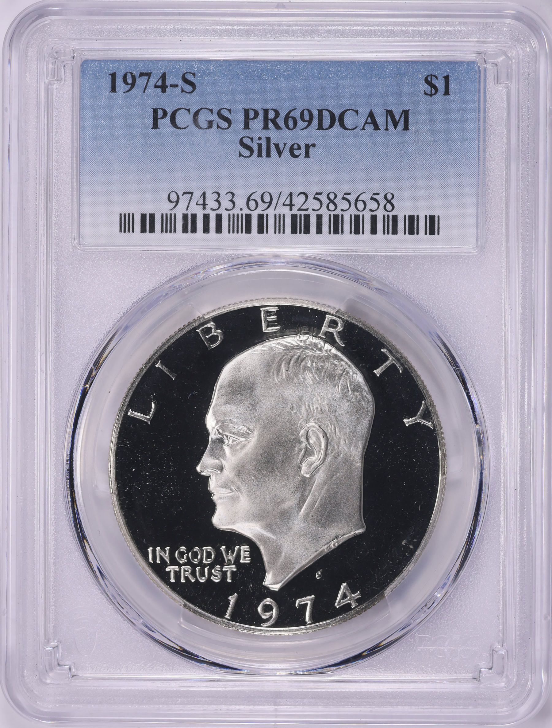 1974-S Eisenhower Dollar Silver PCGS Proof-69 DCAM (Item 2036617