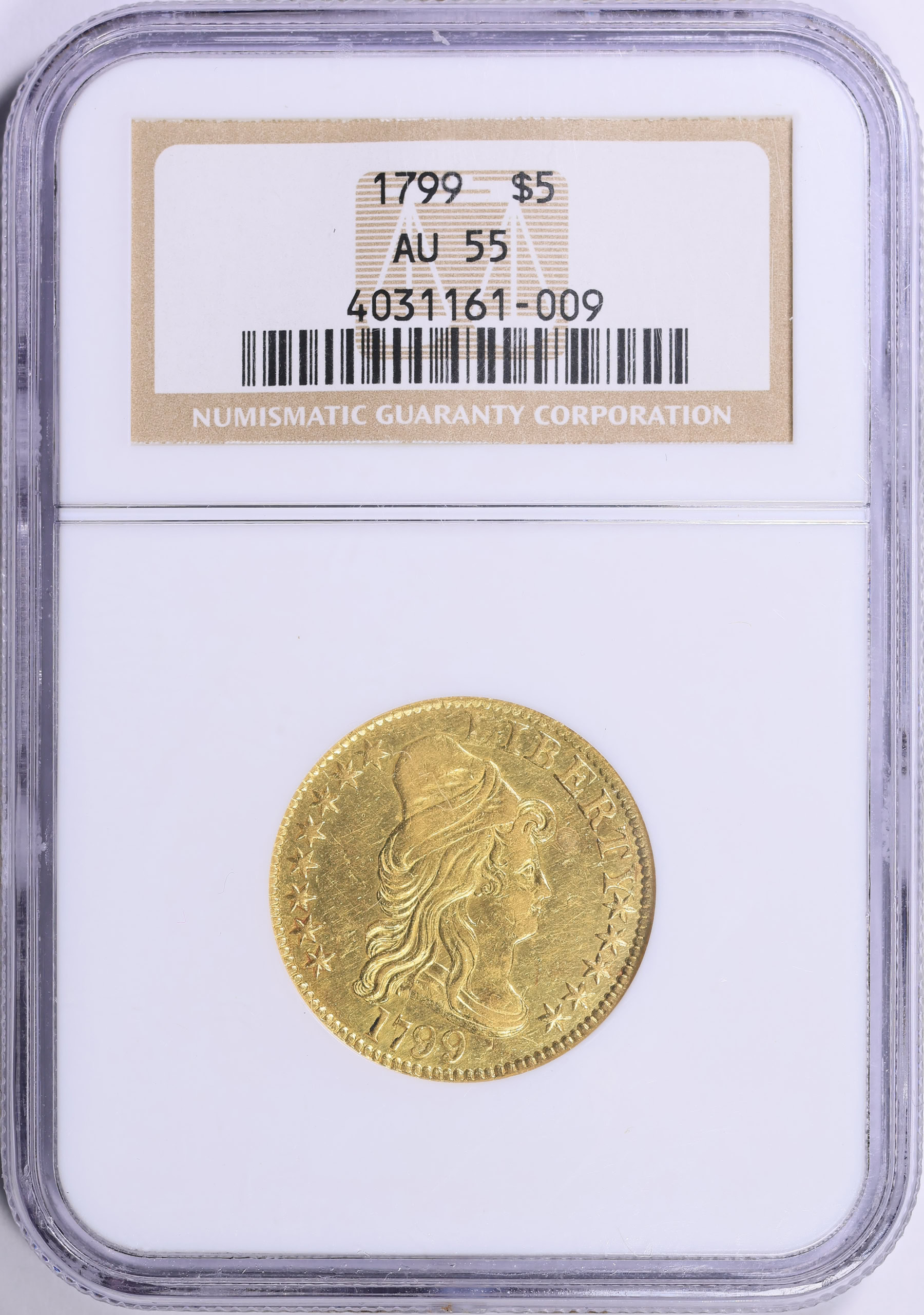 1799 Capped Bust Right Gold Half Eagle NGC AU-55 (Item 2036881