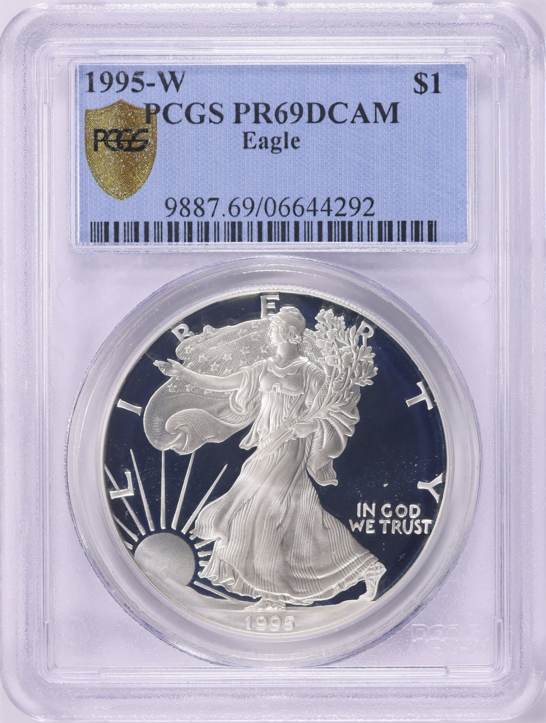 1995-W $1 Silver Eagle PCGS Proof-69 DCAM (Item 2037275