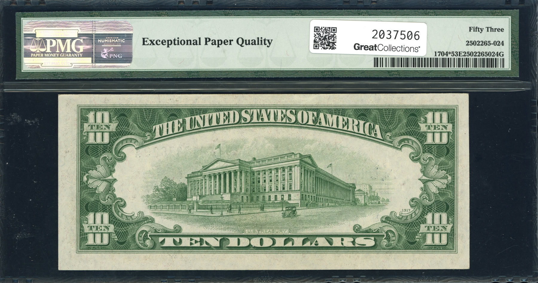Fr. 1704* (*A Block) 1934C $10 Silver Certificate Star Note Julian ...