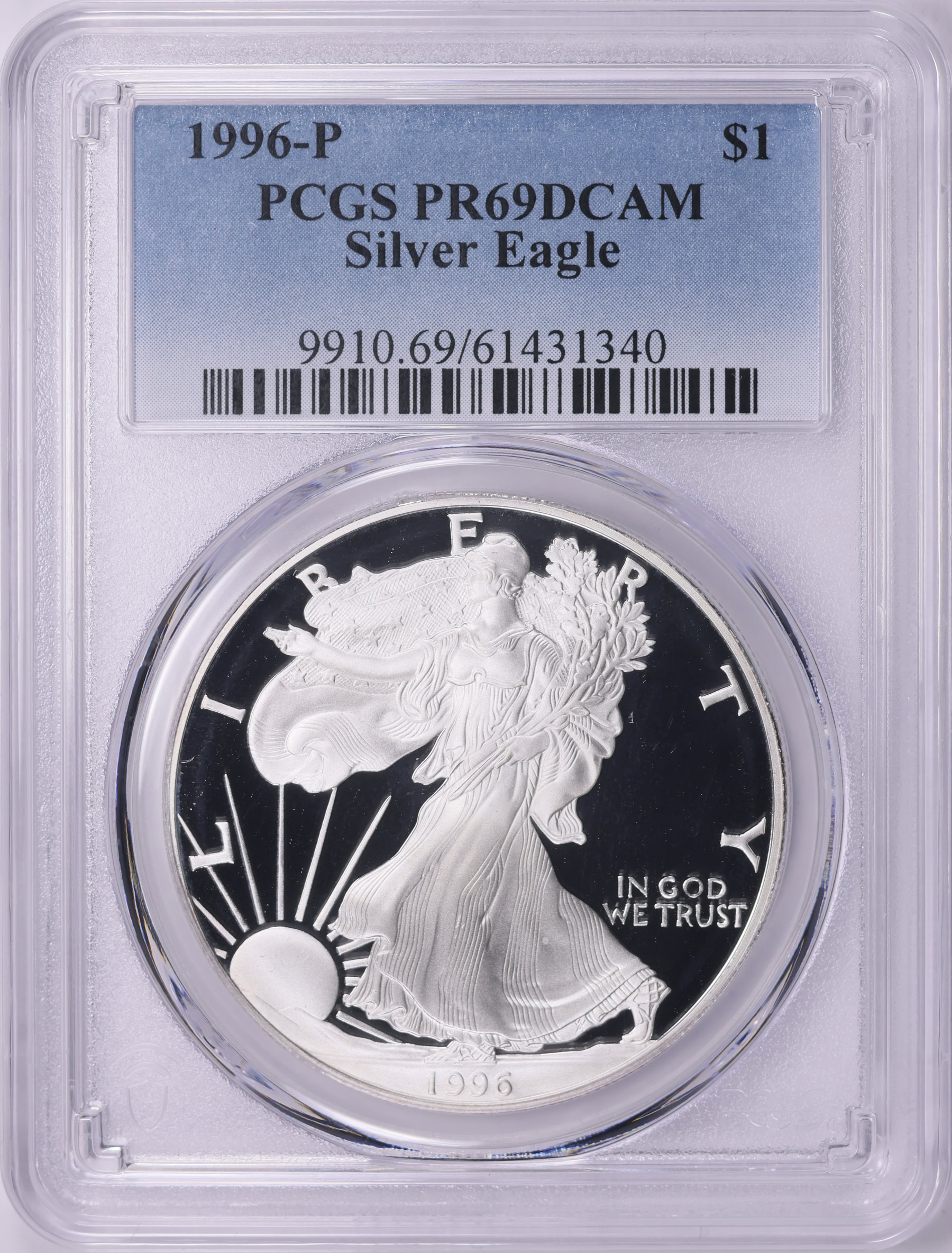 1996-P $1 Silver Eagle PCGS Proof-69 DCAM (Item 2037683