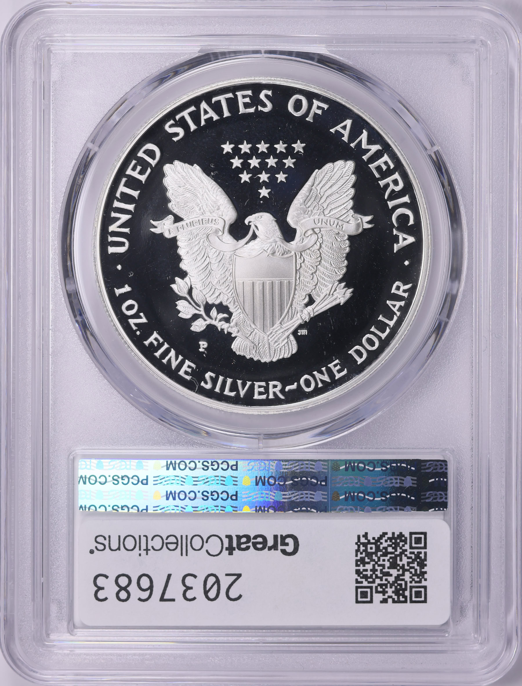 1996-P $1 Silver Eagle PCGS Proof-69 DCAM (Item 2037683