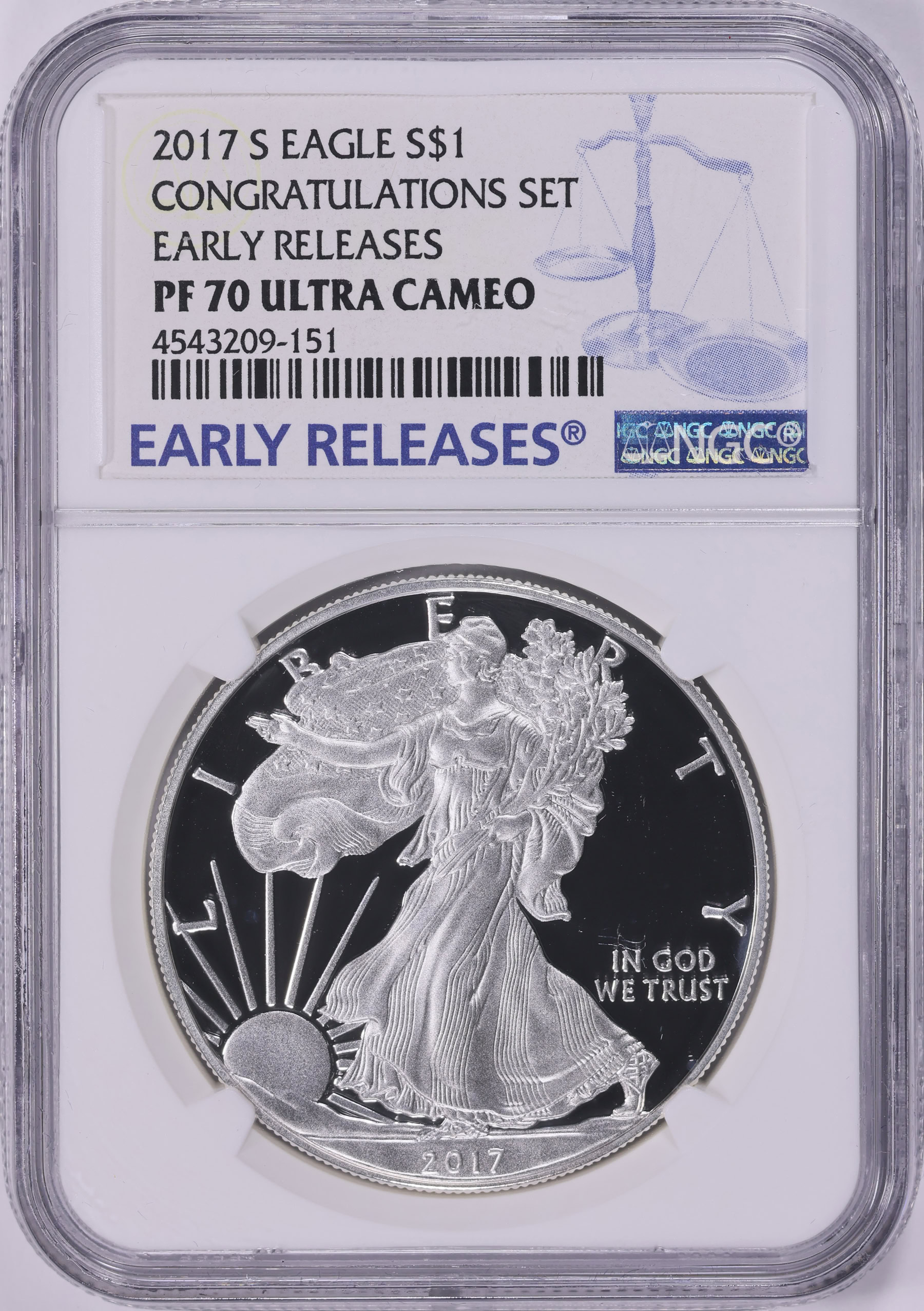 2017-S $1 Silver Eagle Early Releases (From the Congratulations