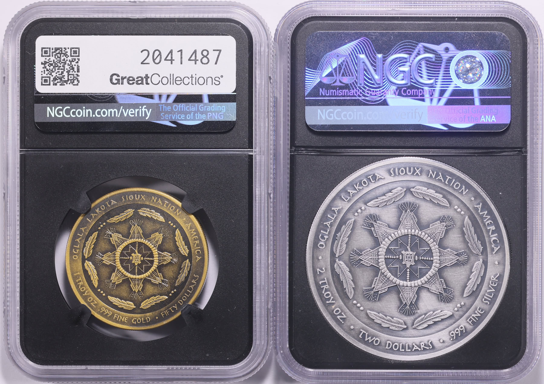 Oglala Lakota Sioux Nation 2023 Gold $50 & Silver $2 Native Spirit