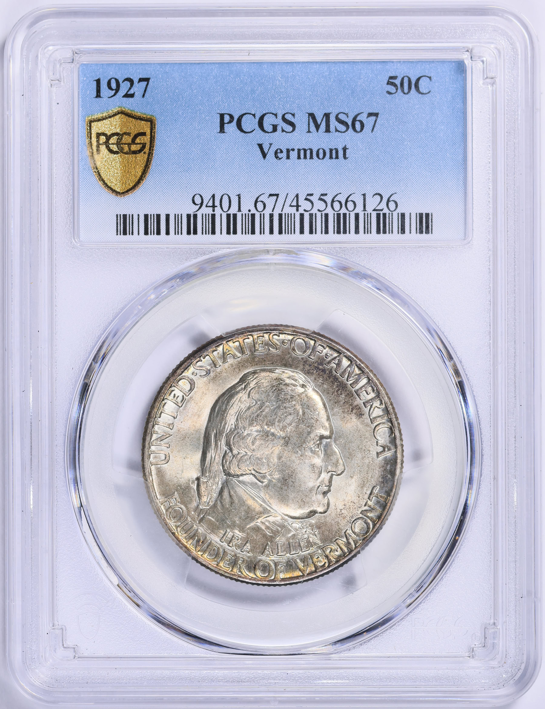 1927 Vermont Sesquicentennial Half Dollar PCGS MS-67 (Item 2041585