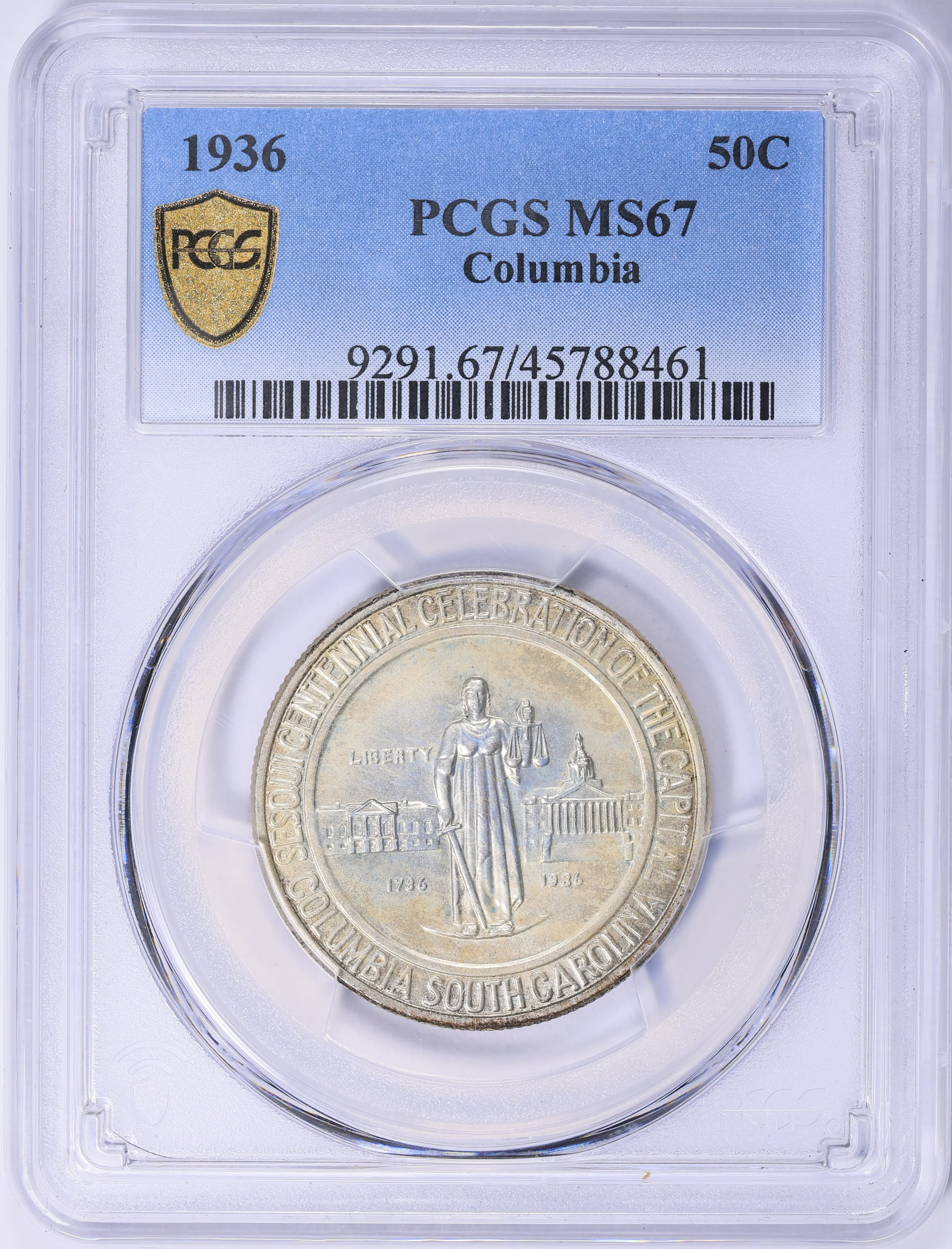1936 Columbia, South Carolina, Sesquicentennial Half Dollar PCGS
