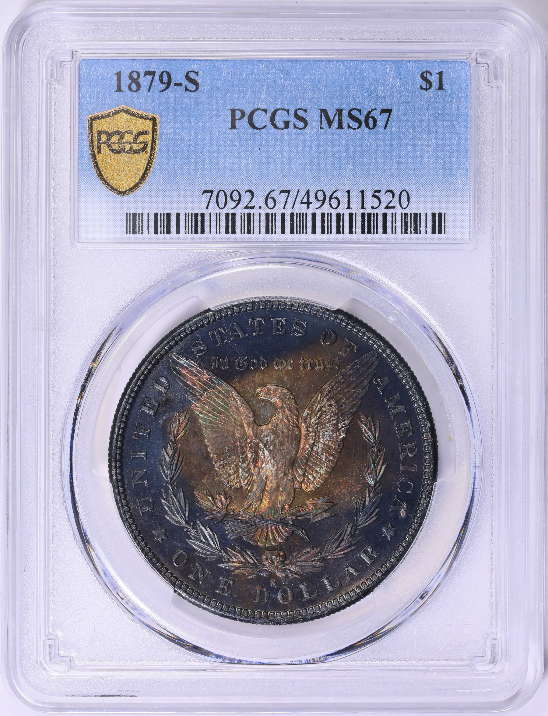 1879-S Morgan Silver Dollar PCGS MS-67 (Toned) (Item 2041625