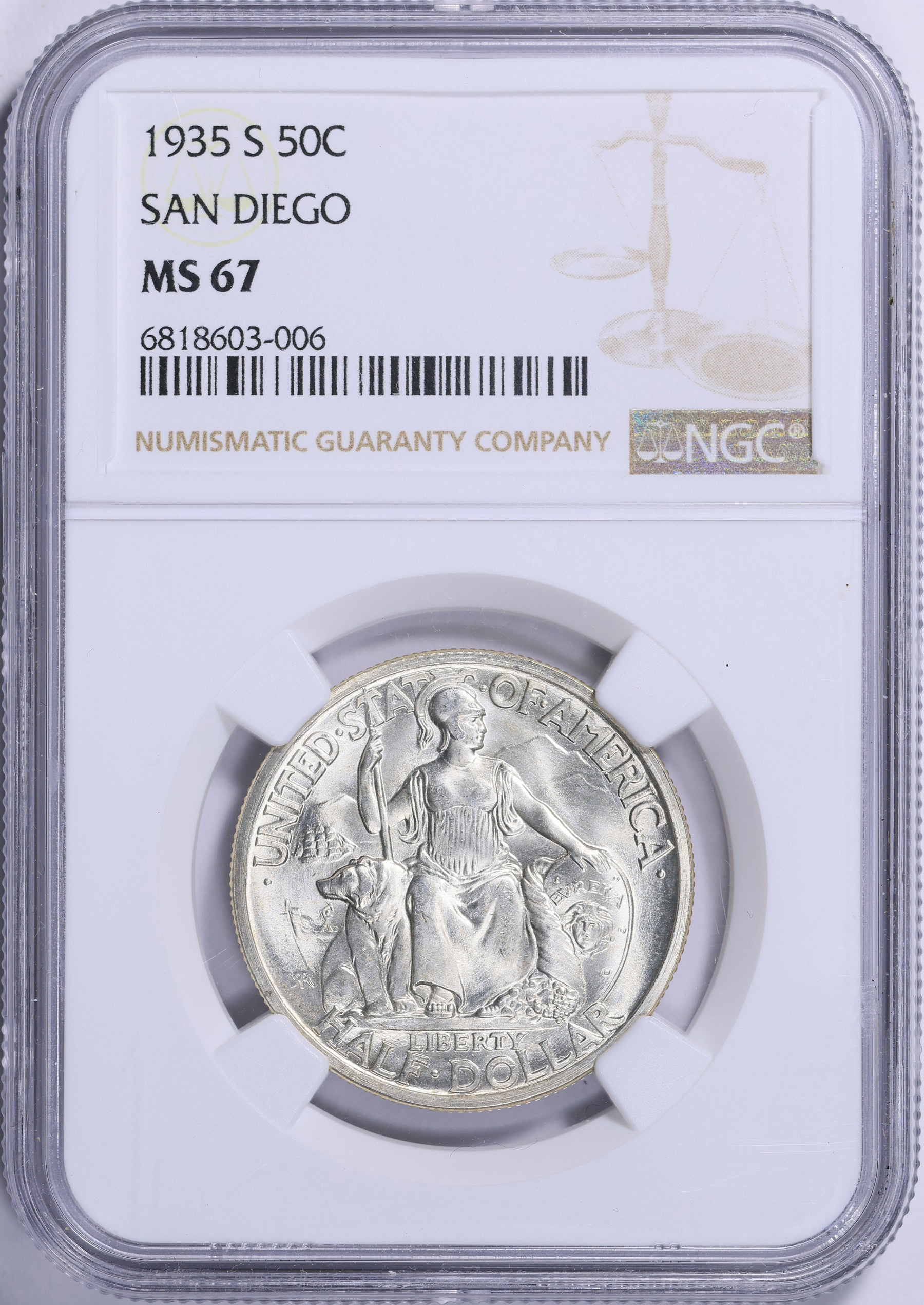 1935-S San Diego, California Pacific International Exposition Half