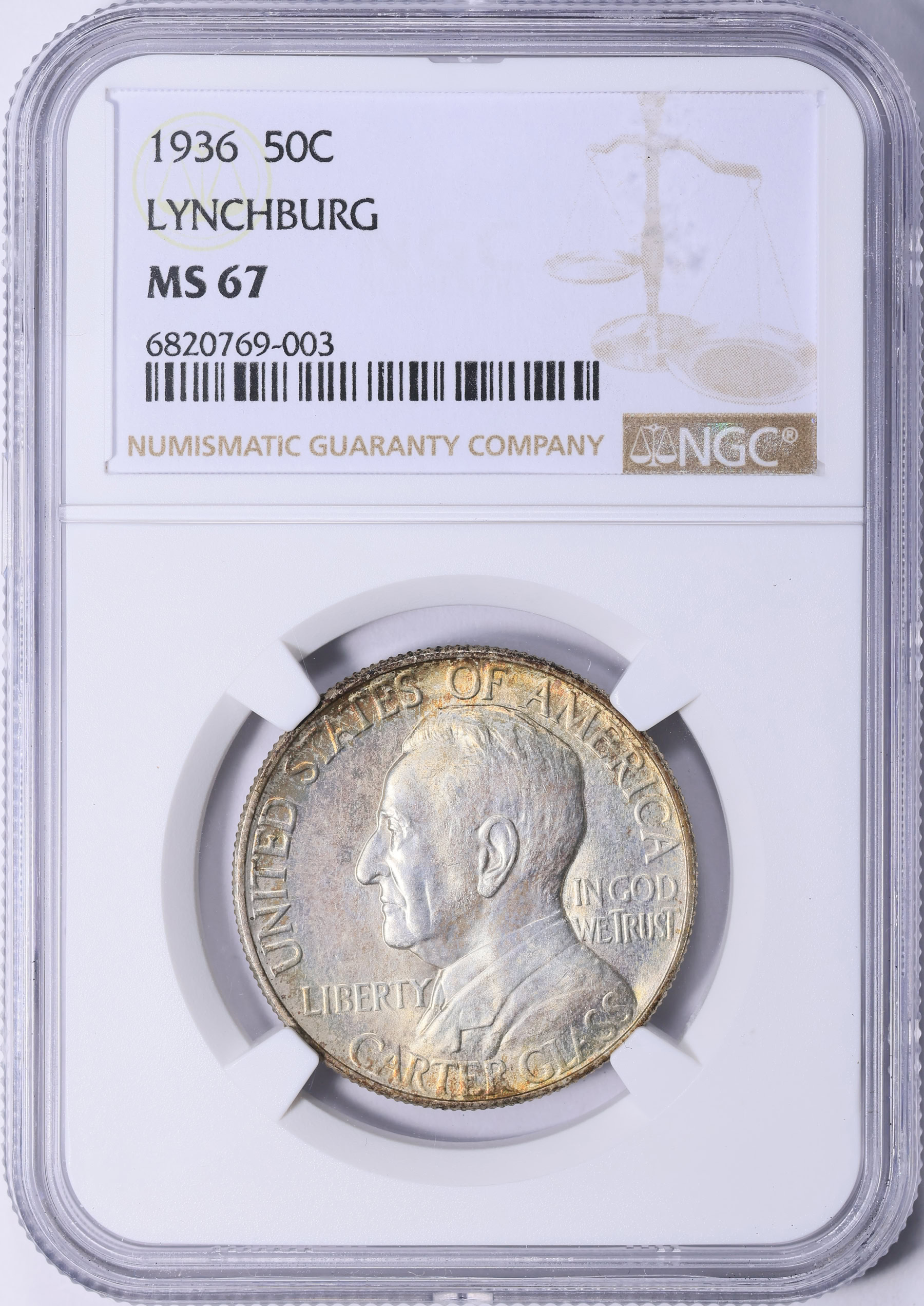 1936 Lynchburg, Virginia, Sesquicentennial Half Dollar NGC MS-67