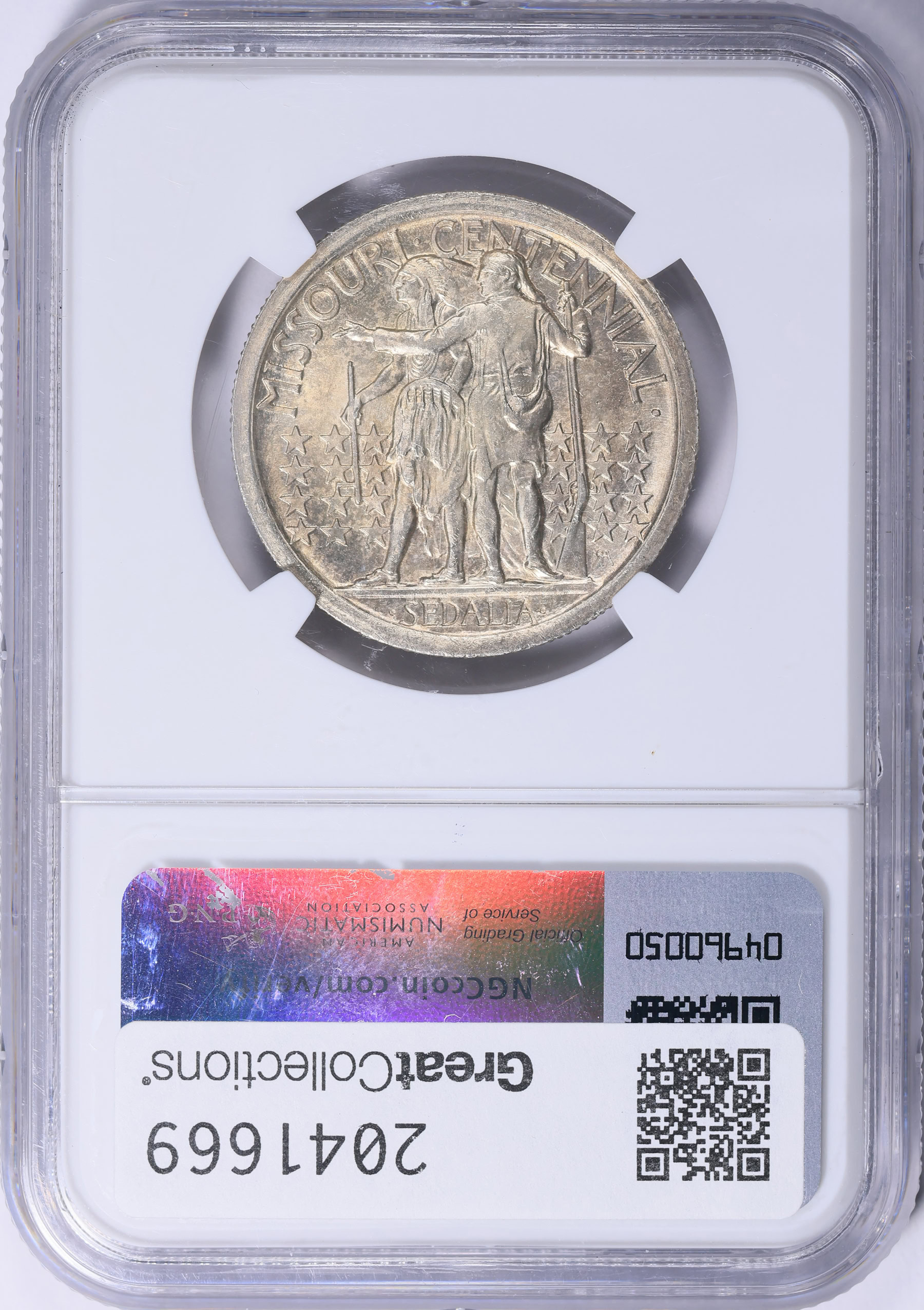 1921 Missouri Centennial Half Dollar 2x4 NGC MS-64 (Item 2041669