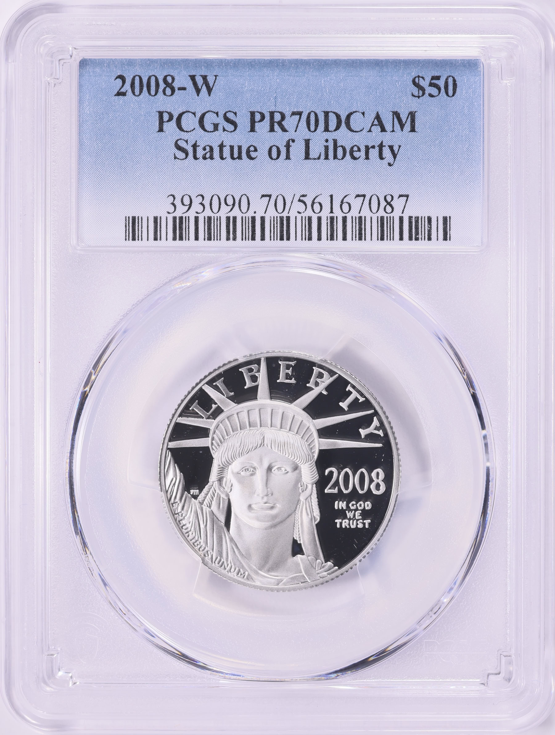 2008-W $50 Half-Ounce Platinum American Eagle With Original