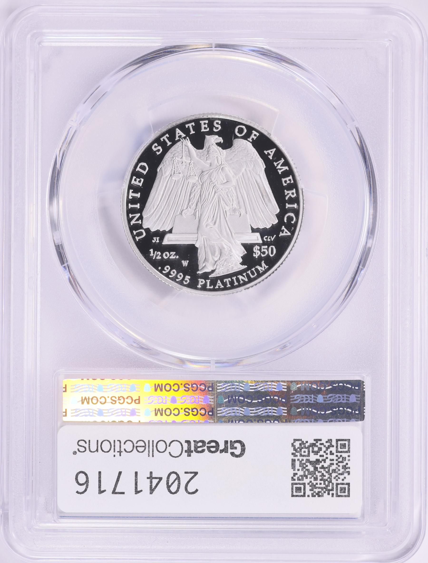 2008-W $50 Half-Ounce Platinum American Eagle With Original