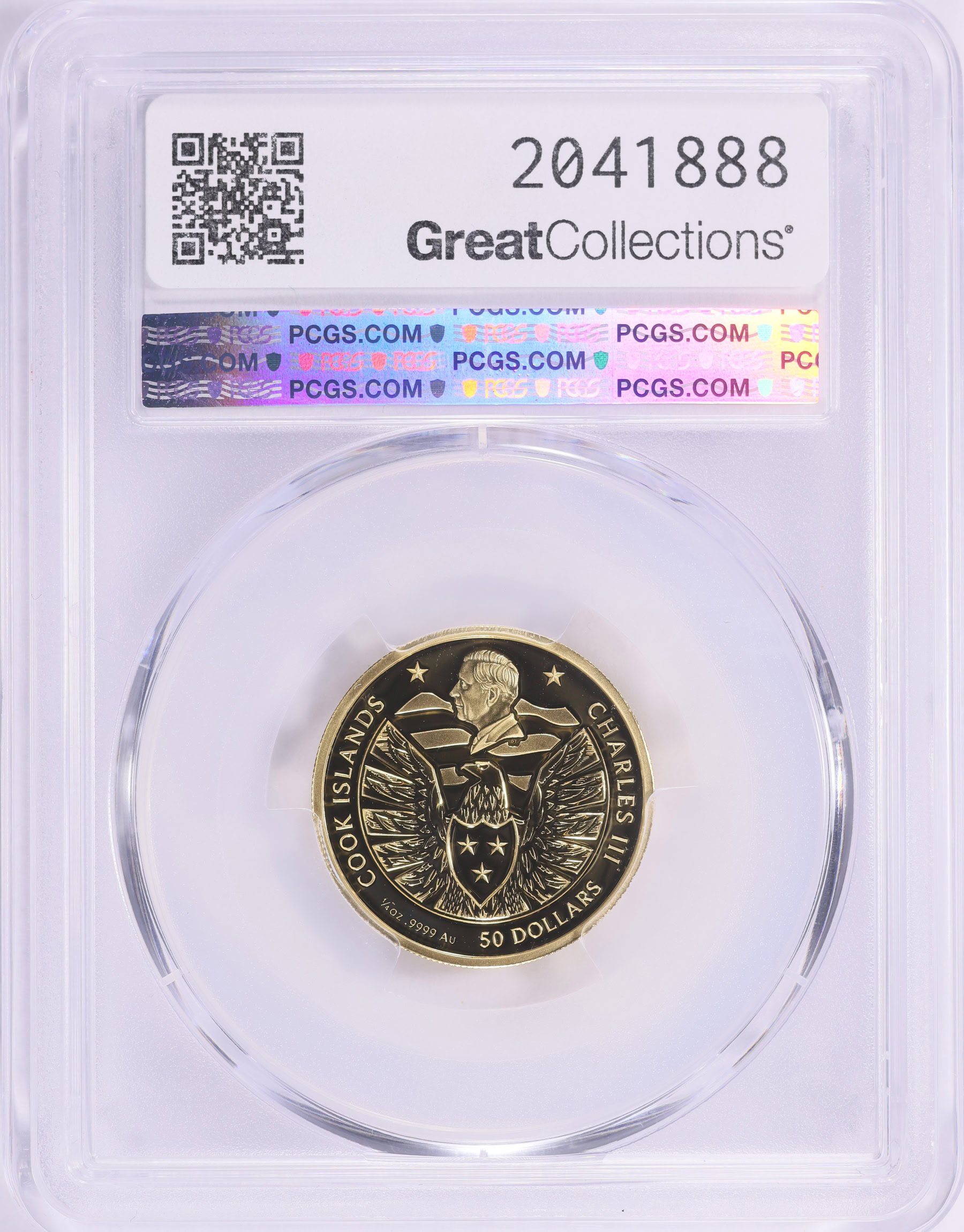 Cook Islands 2025 Gold $50 Legacy Eagle PCGS Proof-70 DCAM (AGW