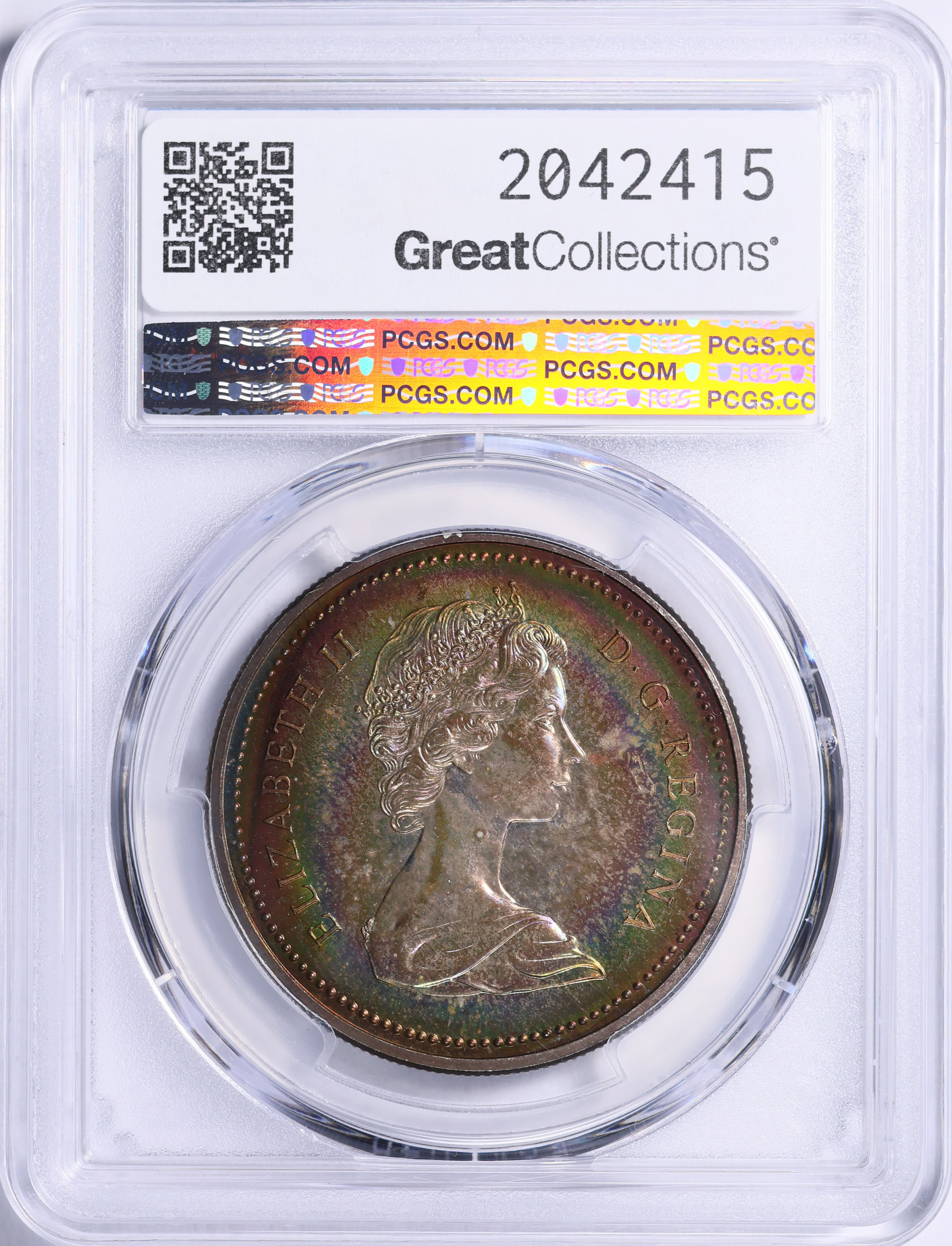 Canada 1973 Silver Dollar R.C.M.P. Centennial KM-83 PCGS SP-64