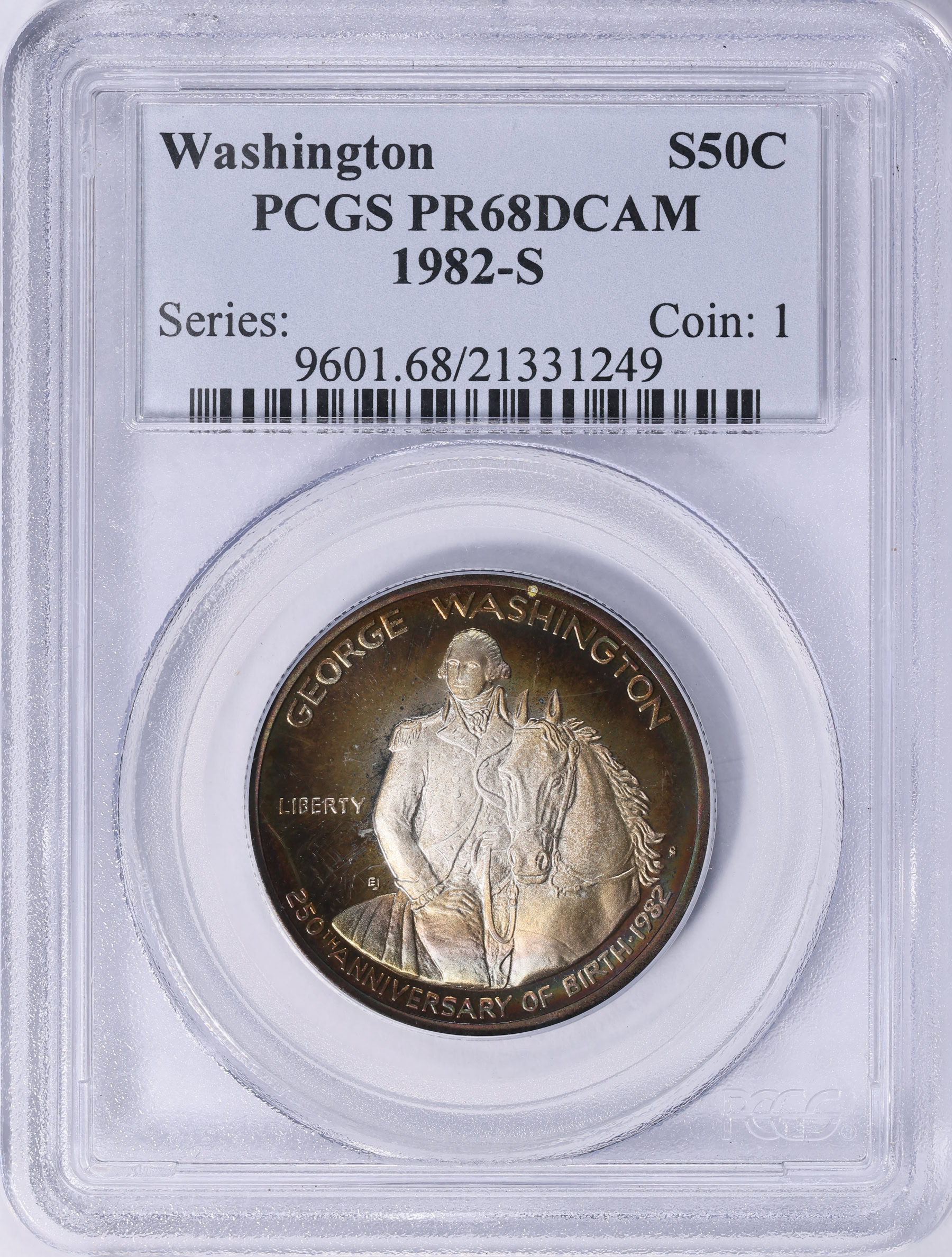 1982-S George Washington 250th Anniversary of Birth Silver Half