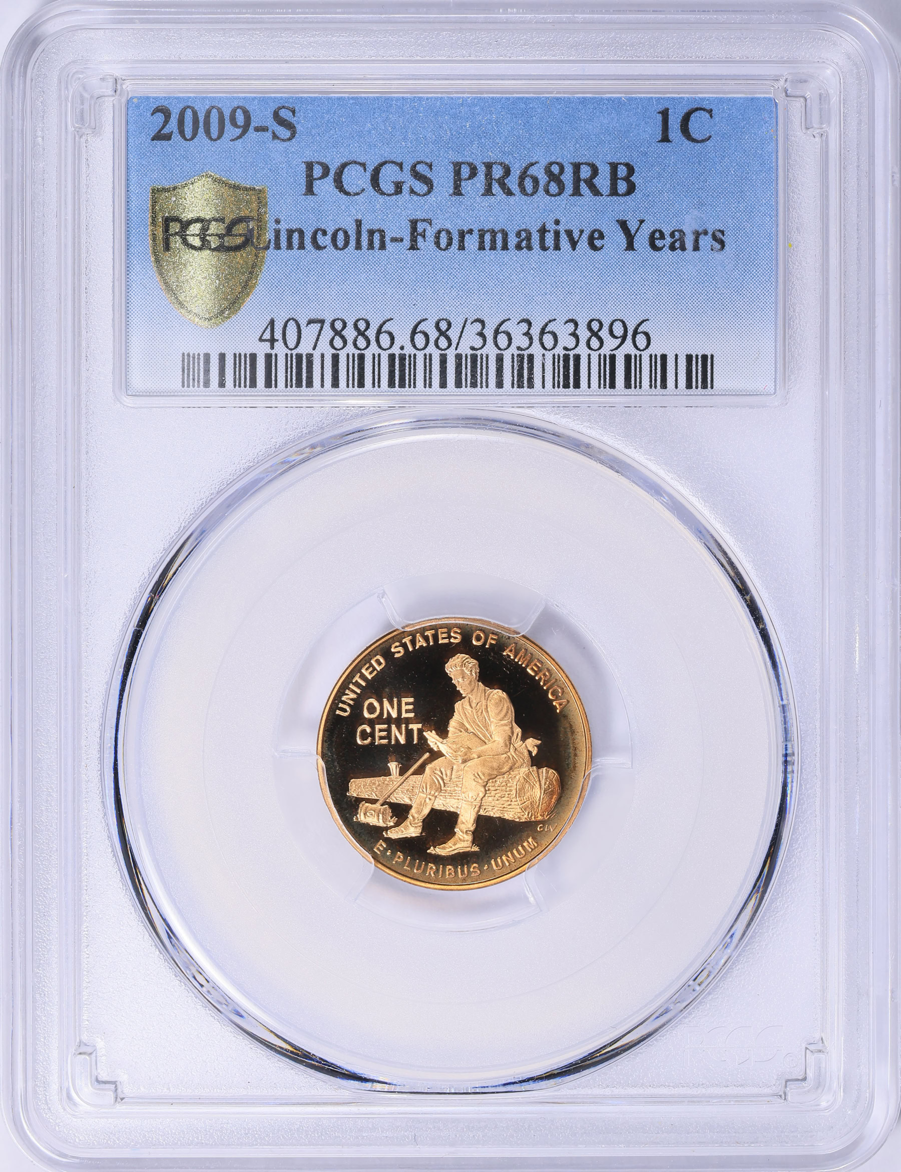 2009-S Lincoln Cent Formative Years PCGS Proof-68 RB (Toned) (Item