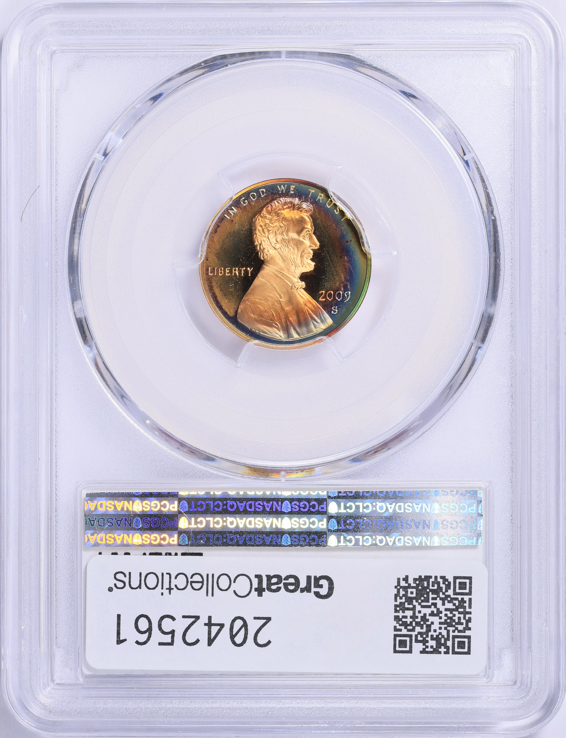 2009-S Lincoln Cent Formative Years PCGS Proof-68 RB (Toned) (Item
