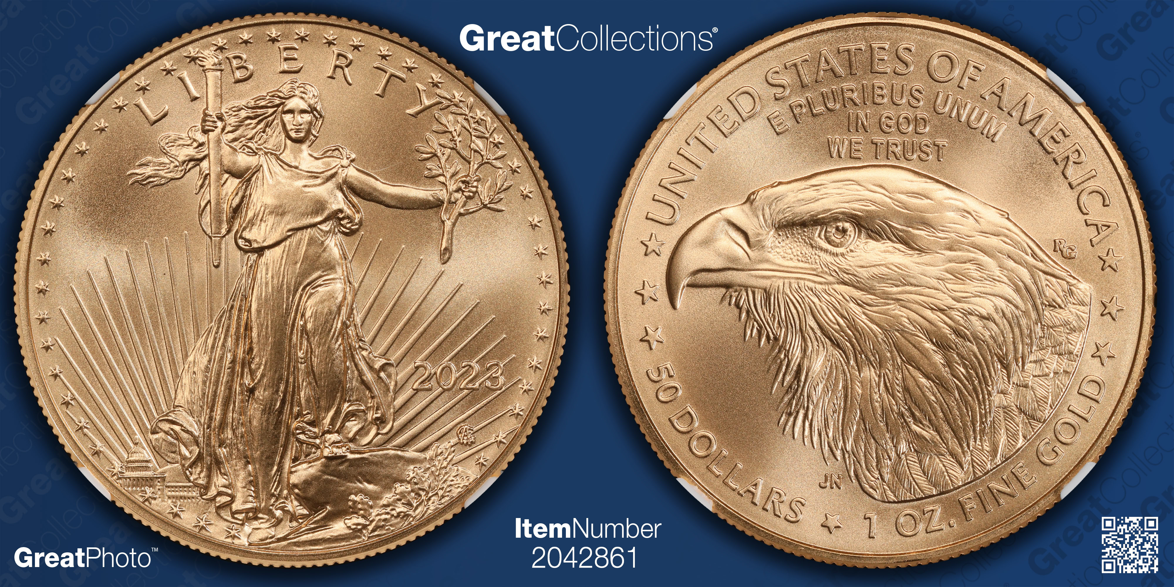 2023 $50 One-Ounce Gold American Eagle First Day of Issue NGCX Mint ...